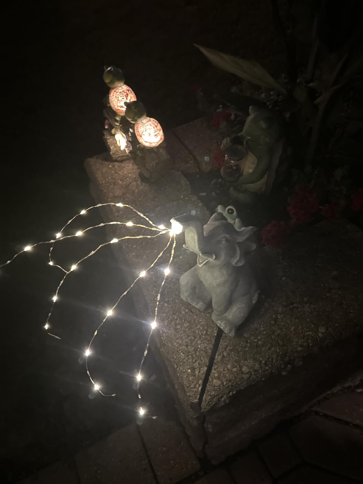 GIGALUMI Solar Garden Decor Watering Elephant Statues Outdoor - Birthday Gifts for Women Mom Grandma - Twinkling Lights Customer Review GIGALUMI Solar Garden Decor Watering Elephant Statues Outdoor - Birthday Gifts for Women Mom Grandma - Twinkling Lights - Customer Photo 1
