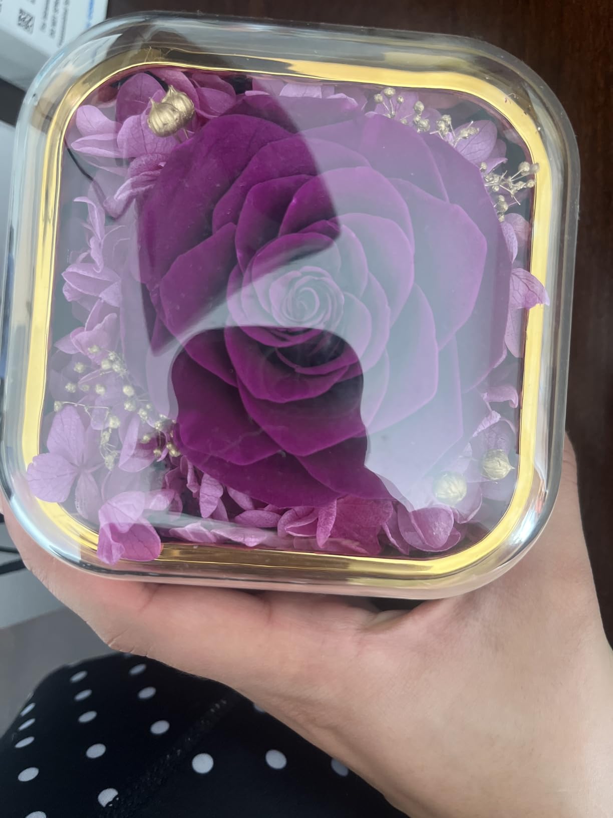 Beferr Birthday Gifts for Women Mom Preserved Real Rose with Necklace Eternal Roses Fresh Flowers for Delivery Prime anniversary Purple Gifts for Grandma Wife Daughter Sister - Customer Photo 1