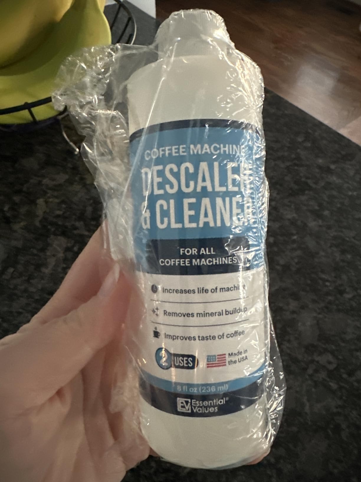 Essential Values Descaling Solution Compatible with Nespresso - Coffee Descaler - Coffee Maker Cleaner - Kettle, Espresso Machine Cleaning - 12 Month Supply 2-Pack Customer Review Essential Values Descaling Solution Compatible with Nespresso - Coffee Descaler - Coffee Maker Cleaner - Kettle, Espresso Machine Cleaning - 12 Month Supply 2-Pack - Customer Photo 1