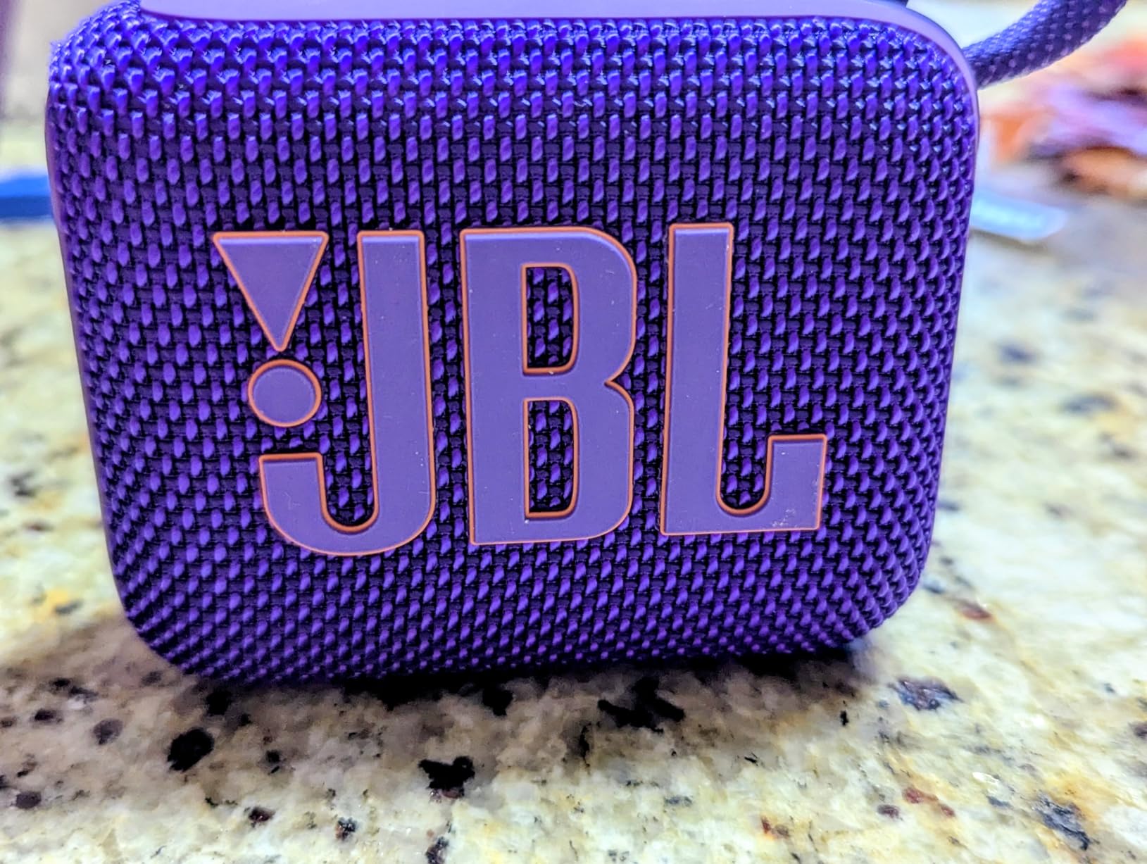 JBL Go 4 - Ultra-Portable, Waterproof and Dustproof Bluetooth Speaker, Big JBL Pro Sound with Punchy bass, 7-Hour Built-in Battery, Made in Part with Recycled Materials (Purple) Customer Review JBL Go 4 - Ultra-Portable, Waterproof and Dustproof Bluetooth Speaker, Big JBL Pro Sound with Punchy bass, 7-Hour Built-in Battery, Made in Part with Recycled Materials (Purple) - Customer Photo 2