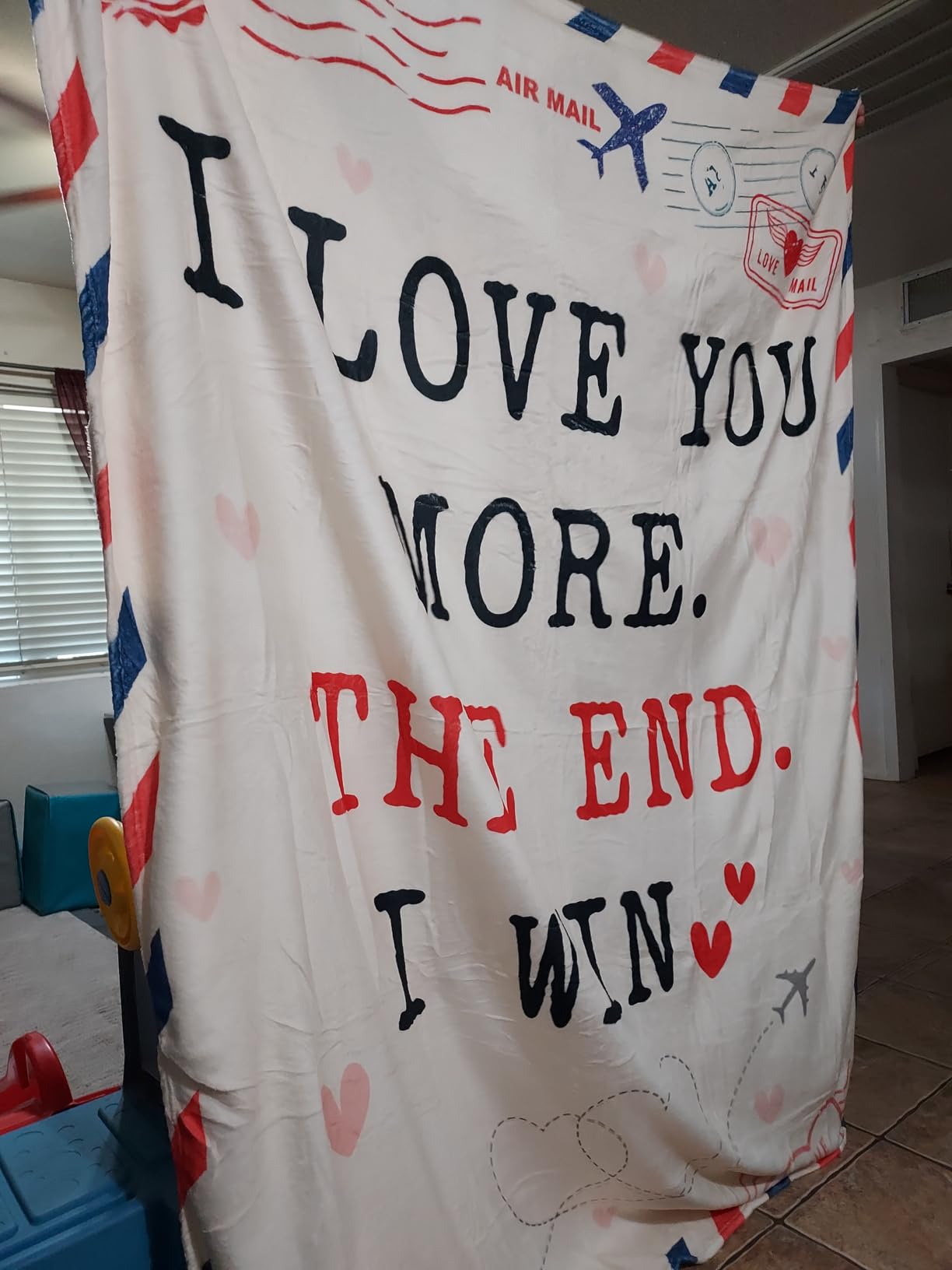 Christmas Anniversary Couple Gifts for Women - I Love You More Soft Fleece Throw Blanket 50x60 in - Birthday Romantic Gifts for Girlfriend Boyfriend Wife Husband, I Love You Gift for Him Her - Customer Photo 1