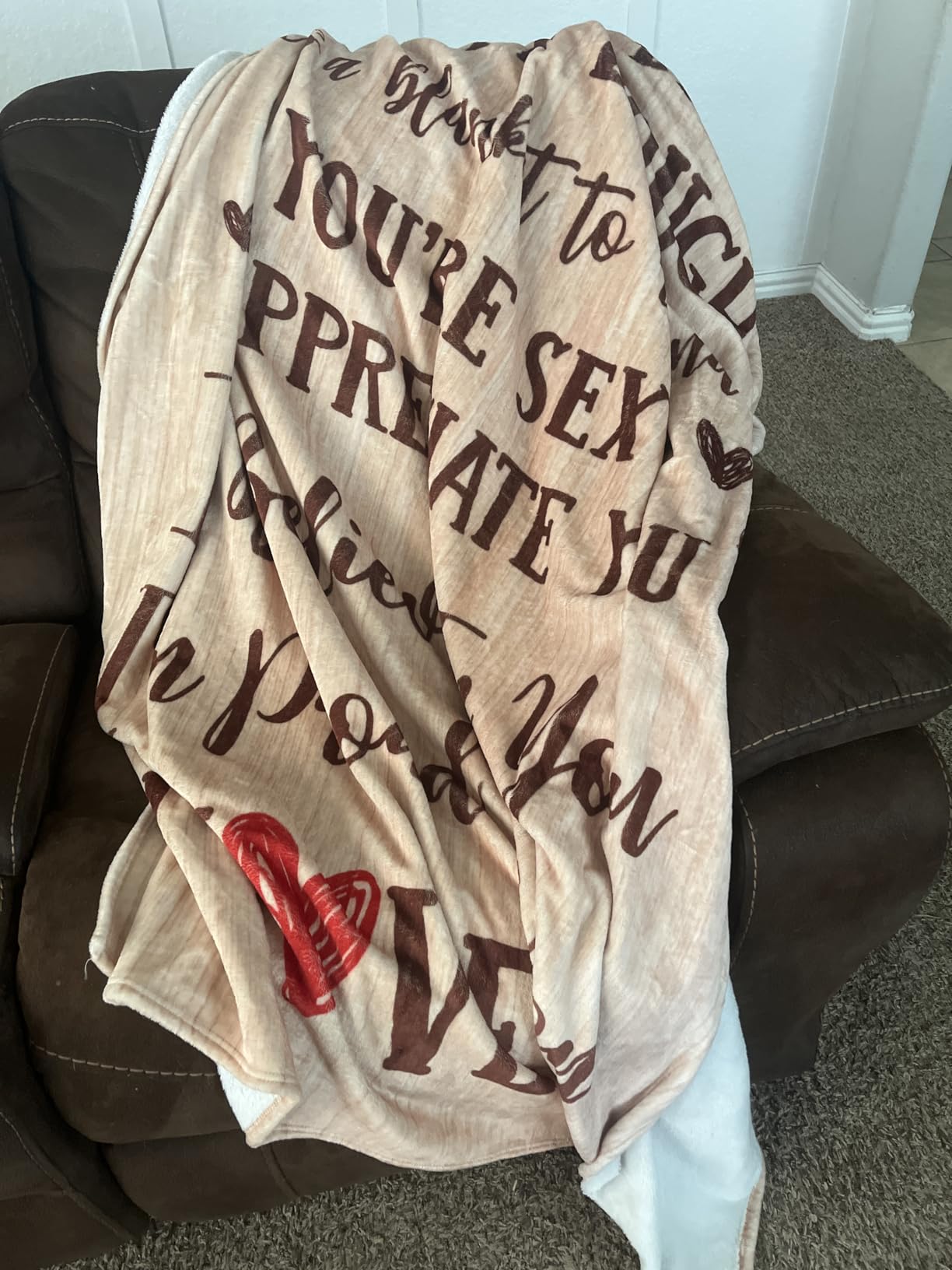 Christmas Anniversary Couple Gifts for Women - I Love You More Soft Fleece Throw Blanket 50x60 in - Birthday Romantic Gifts for Girlfriend Boyfriend Wife Husband, I Love You Gift for Him Her - Customer Photo 2