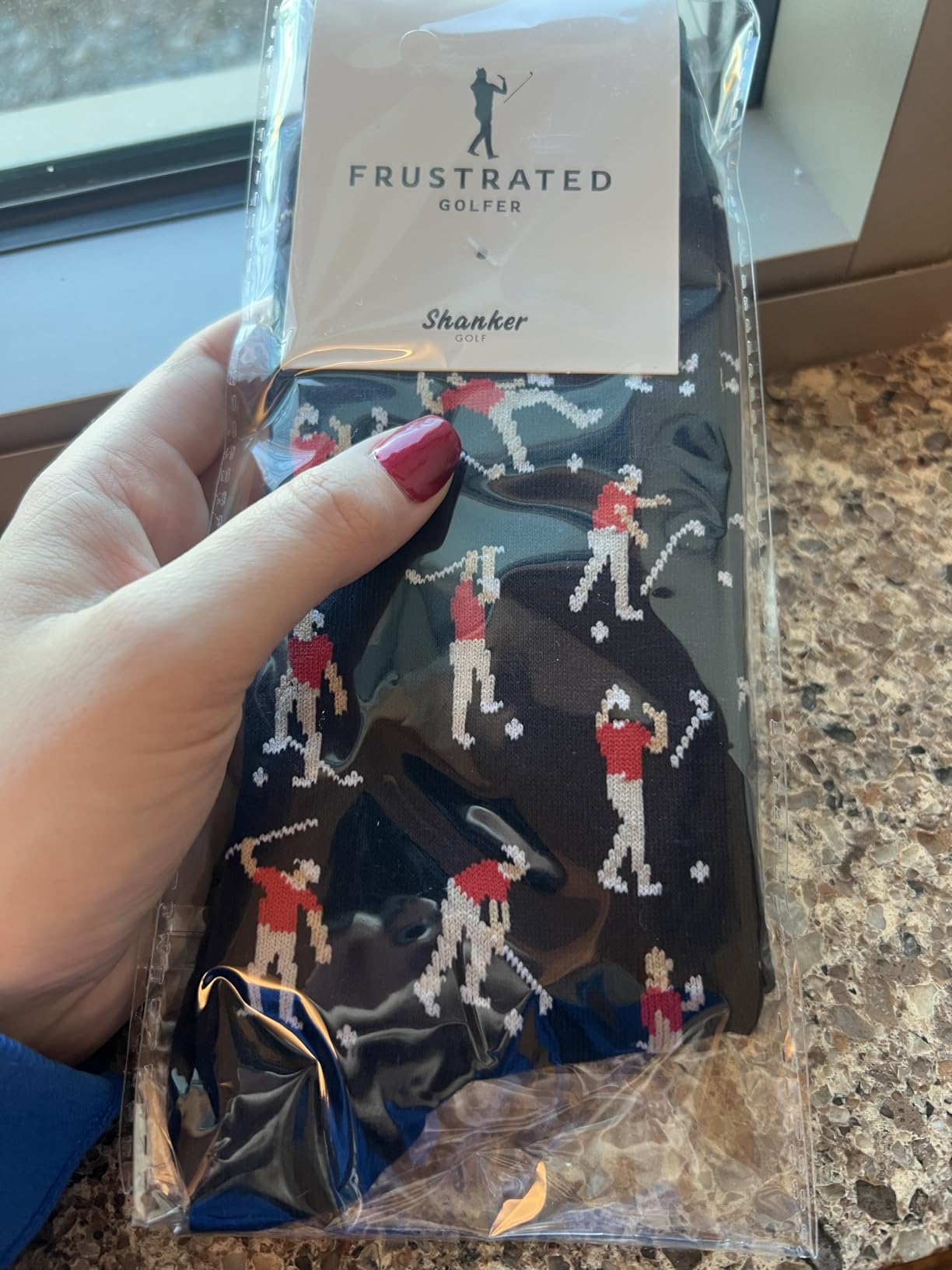 Shanker Golf Socks - Funny Angry Golfer Socks - Funny Golf Gift for Men - 1 Pair per Pack - Size 10-13 - Customer Photo 1