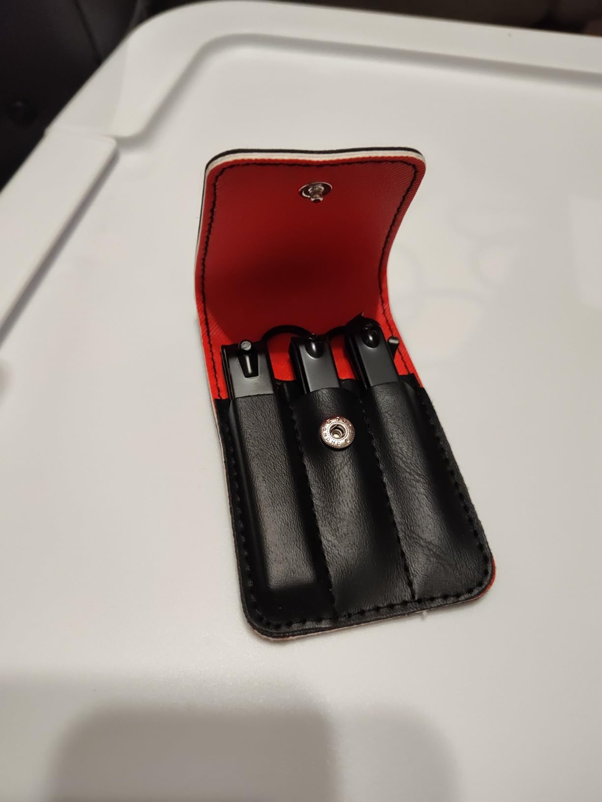 Cool Manicure Set for Men, Nail Clipper Grooming Kit for Teen Boy, Boyfriend, Husband, Dad, Small Gift Idea for Christmas Stocking Stuffers or Birthday Gift (Black) - Customer Photo 1