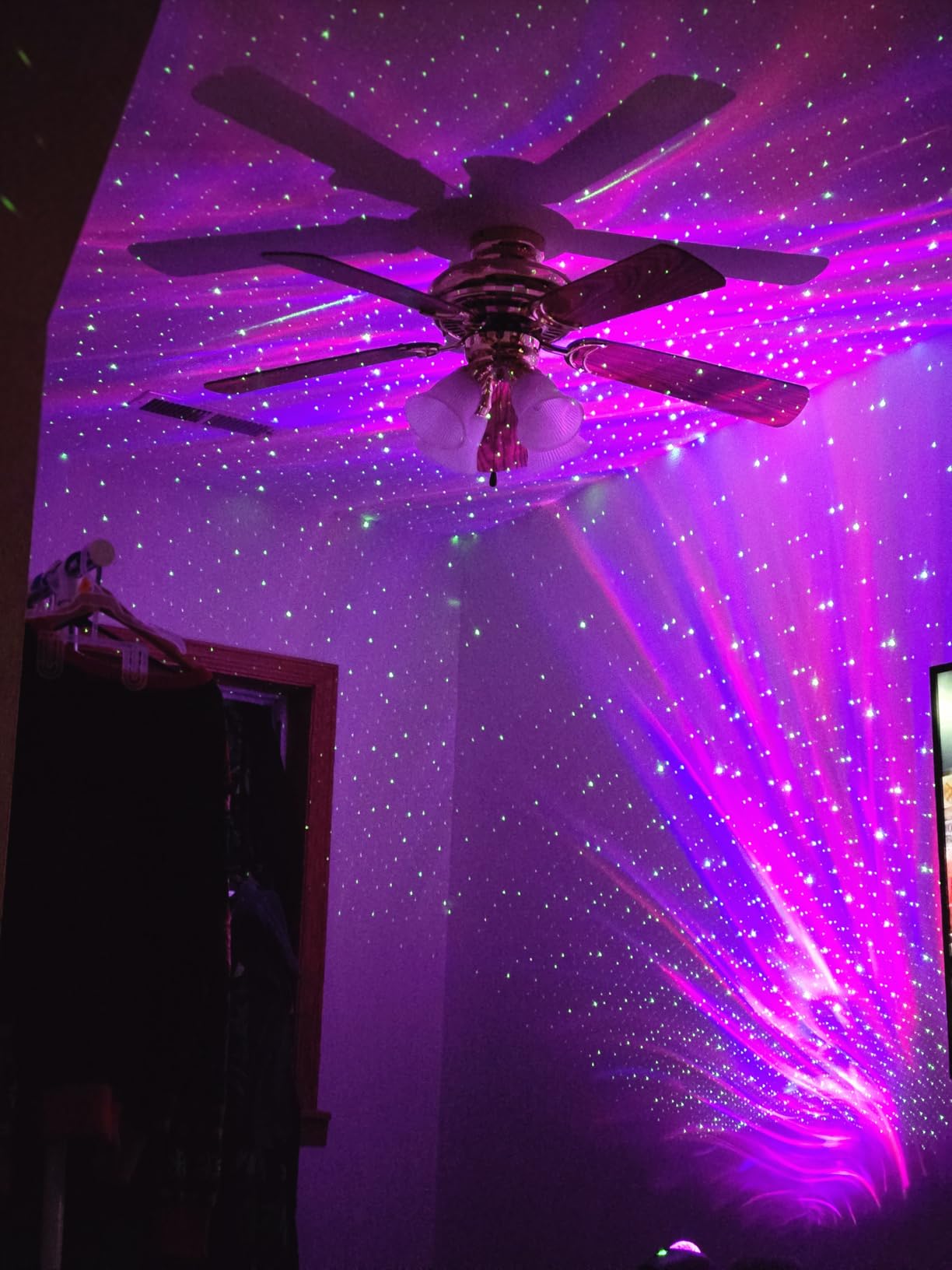 Rossetta Galaxy Projector, Star Projector for Bedroom with Bluetooth Speaker & White Noise, Remote, Timer, Night Light for Kids Room Decor, Party, Birthday & Christmas Gifts for Adults Teen Girls Boys Customer Review Rossetta Galaxy Projector, Star Projector for Bedroom with Bluetooth Speaker & White Noise, Remote, Timer, Night Light for Kids Room Decor, Party, Birthday & Christmas Gifts for Adults Teen Girls Boys - Customer Photo 2