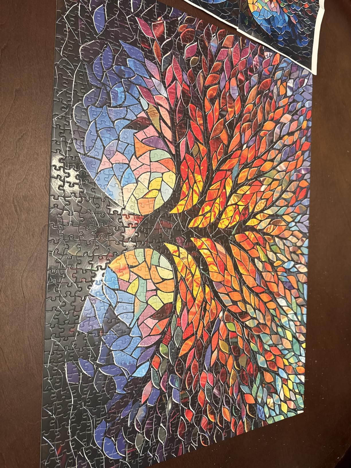 PICKFORU Stained Glass Puzzle Tree of Life Puzzles for Adults 1000 Pieces, Impossible Hard Difficult Challenging Puzzles for Adults, Colorful Mosaic Tree of Life Jigsaw Puzzle 1000 Pieces Customer Review PICKFORU Stained Glass Puzzle Tree of Life Puzzles for Adults 1000 Pieces, Impossible Hard Difficult Challenging Puzzles for Adults, Colorful Mosaic Tree of Life Jigsaw Puzzle 1000 Pieces - Customer Photo 2