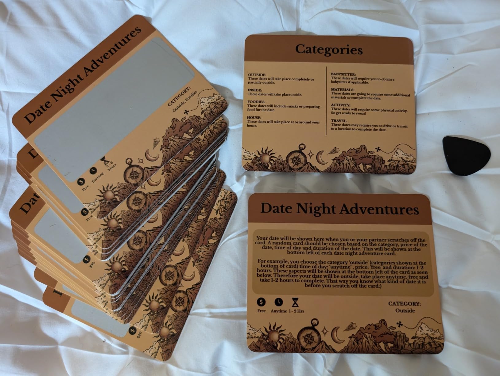 Christmas Date Night Adventure Box - Gifts for Her, Him, Scratch-Off Date Ideas, Anniversary or Birthday Gifts for Girlfriend, Boyfriend, Vanilla and Lavender Candles, Decision Coin & Dice - Customer Photo 1