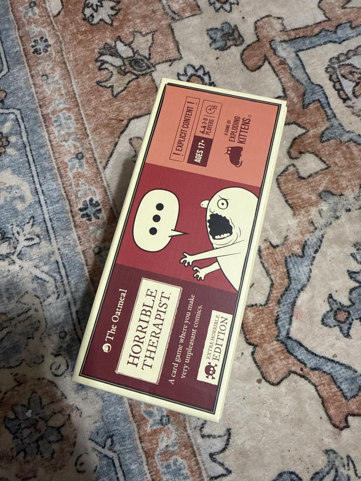 Horrible Therapist: Extra Horrible Edition by Exploding Kittens - A Card Game for 3-8 Players, Ages 17+ - Adult Party Game for Family Night Customer Review Horrible Therapist: Extra Horrible Edition by Exploding Kittens - A Card Game for 3-8 Players, Ages 17+ - Adult Party Game for Family Night - Customer Photo 2
