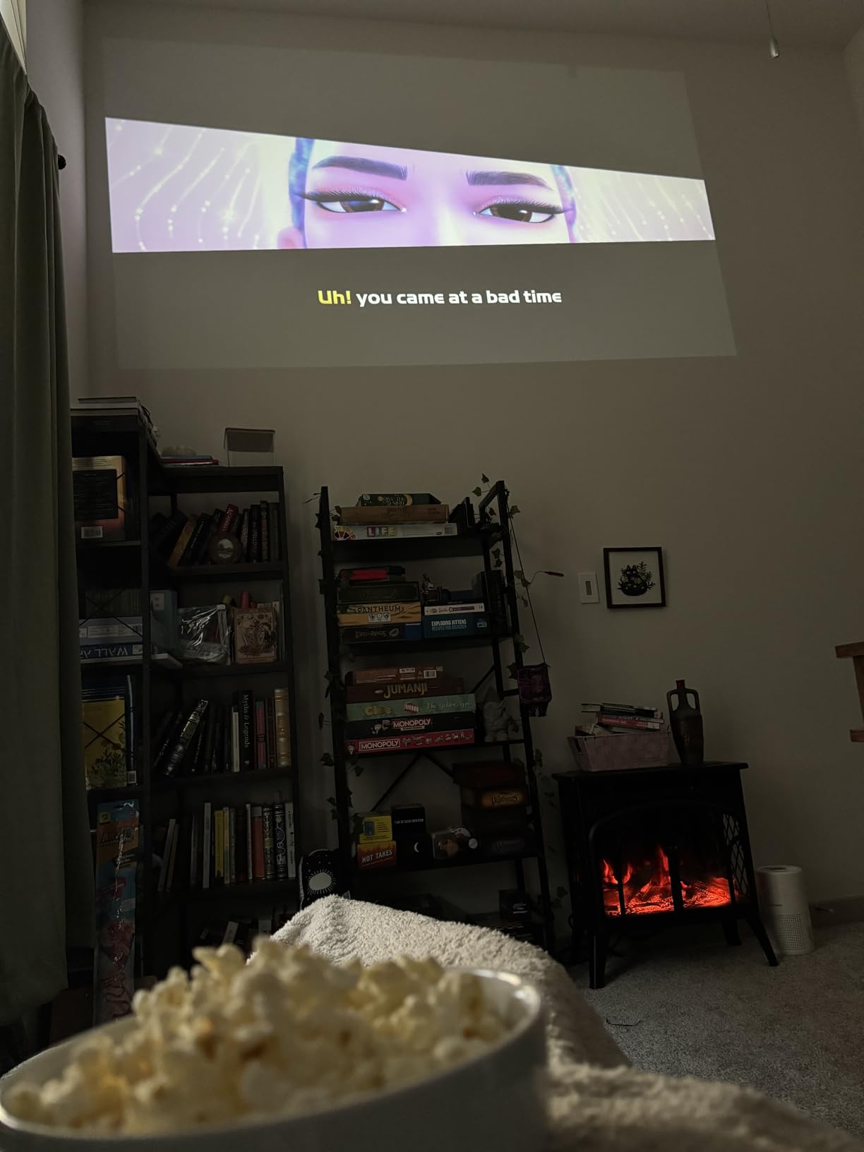 Aurzen EAZZE D1 Smart Projector with WiFi and Bluetooth, Christmas Gifts, Netflix-Officially-Licensed, Auto Focus & Keystone, Dolby Audio, Native 1080P Movie, Portable Outdoor Mini Projector, White - Customer Photo 1