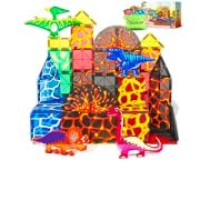 Coodoo Dinosaur Toys Magnetic Tiles Lava Dinosaur World Set - Magnetic Blocks Building for Kids 3-5 5-7 Girls Boys Toy Age 4-6 6-8, Classroom Must Haves Toddler Sensory for 3+ Year Old Kids Toys Customer Review Coodoo Dinosaur Toys Magnetic Tiles Lava Dinosaur World Set - Magnetic Blocks Building for Kids 3-5 5-7 Girls Boys Toy Age 4-6 6-8, Classroom Must Haves Toddler Sensory for 3+ Year Old Kids Toys - Customer Photo 1