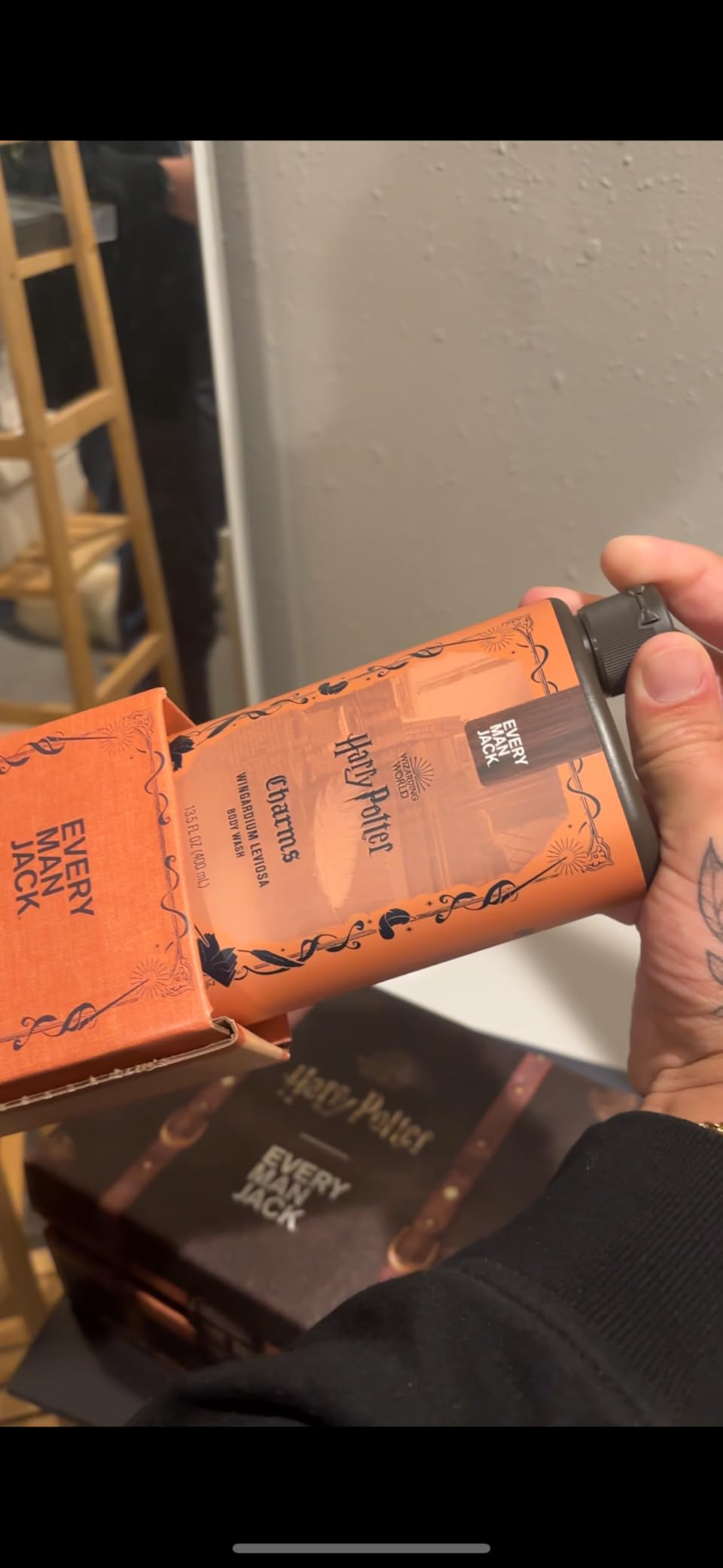 Every Man Jack Harry Potter Collectors Body Wash Gift Set - Includes 4 Body Washes with Clean Ingredients & Hogwarts Inspired Scents - Forbidden Forest, Charms, Herbology, Potions Customer Review Every Man Jack Harry Potter Collectors Body Wash Gift Set - Includes 4 Body Washes with Clean Ingredients & Hogwarts Inspired Scents - Forbidden Forest, Charms, Herbology, Potions - Customer Photo 1