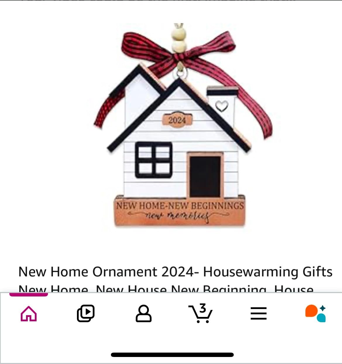 New Home Ornament 2025- Housewarming Gifts New Home, New House New Beginning, House Warming Gift for Women, Couple, homeowners, New Home Gift Ideas - First Home Christmas Ornament 2025 - Customer Photo 1