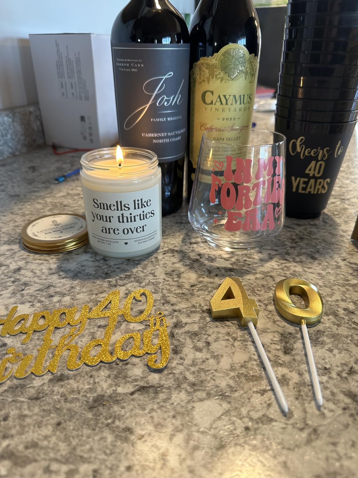 Niyewsor 40th Birthday Gifts Women Men, Forty Birthday Candle, 1985 40th Birthday Decorations for Women Men, 40 Year Old Bday Gifts for Friend, Sister, Wife, Husband, Handmade, 7oz Customer Review Niyewsor 40th Birthday Gifts Women Men, Forty Birthday Candle, 1985 40th Birthday Decorations for Women Men, 40 Year Old Bday Gifts for Friend, Sister, Wife, Husband, Handmade, 7oz - Customer Photo 1