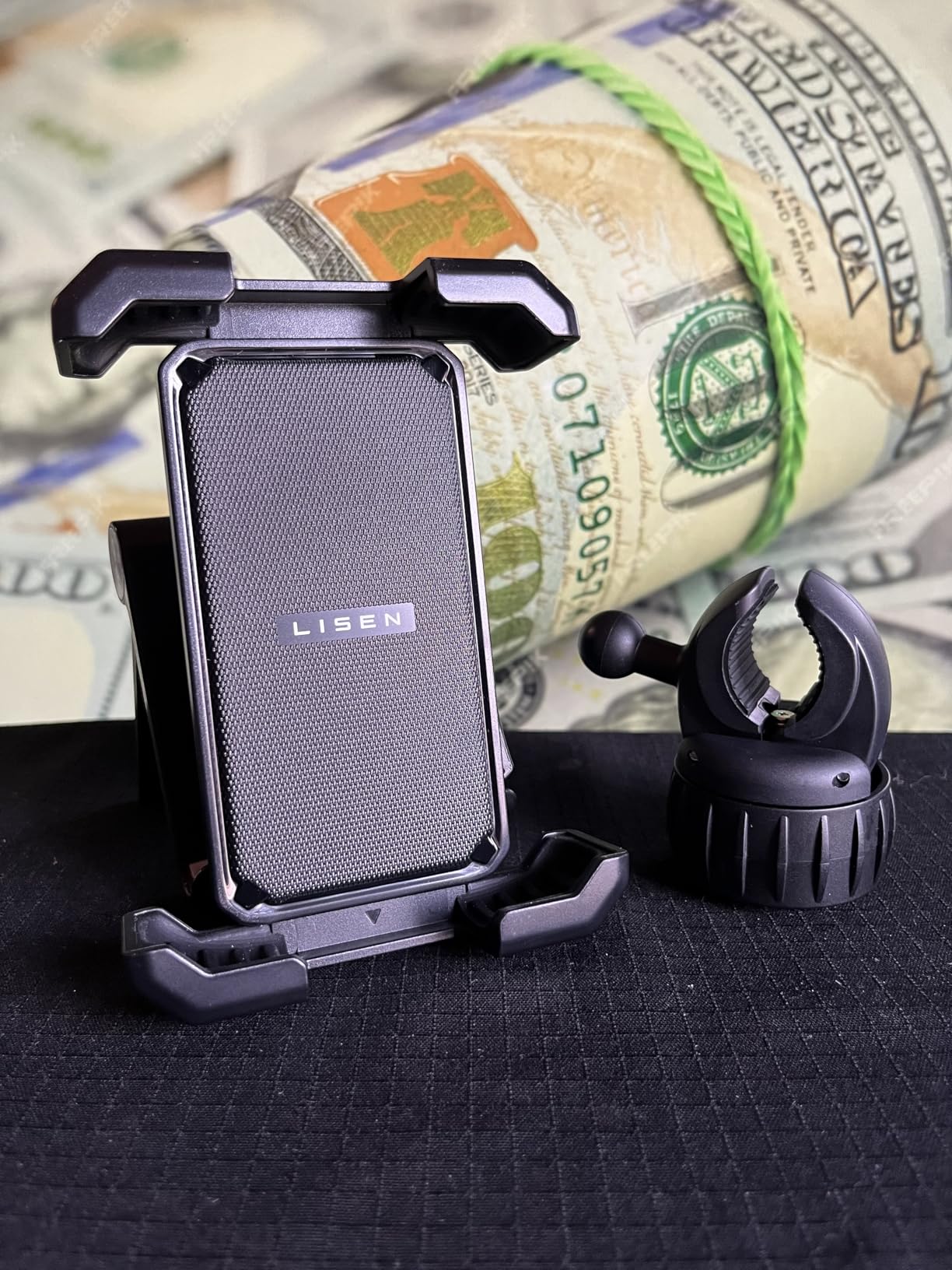LISEN Motorcycle Phone Mount, [1s Quick Lock] [100mph Military Anti Shake], Dirt Bike Phone Holder, Electric Motorcycle Phone Holder Clamp for iPhone 16 15 Samsung Galaxy, All 4.6-7