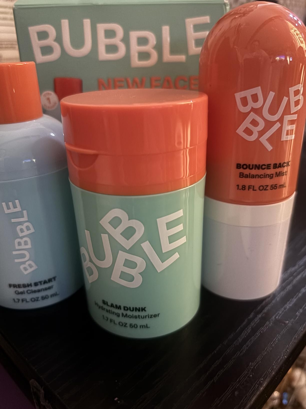 Bubble Skincare New Faces Gift Set - Skincare Set Includes Exfoliating Gel Cleanser, Balancing Facial Toner Mist + Hydrating Face Cream for Dry Skin - Skincare for Teens + Adults Customer Review Bubble Skincare New Faces Gift Set - Skincare Set Includes Exfoliating Gel Cleanser, Balancing Facial Toner Mist + Hydrating Face Cream for Dry Skin - Skincare for Teens + Adults - Customer Photo 1