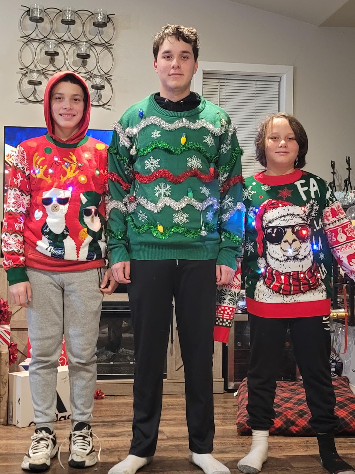 Ugly Christmas Sweater, LED Ugly Christmas Sweater with Light, Holiday Pullover for Women Men Kids 2025 Customer Review Ugly Christmas Sweater, LED Ugly Christmas Sweater with Light, Holiday Pullover for Women Men Kids 2025 - Customer Photo 2