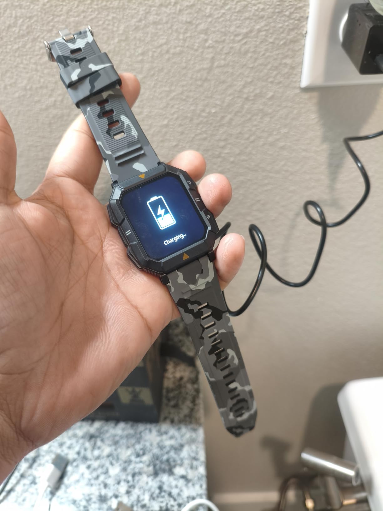 FATONIO Military Smart Watch for Men (Answer/Make Call), Fitness Smart Watch with Flashlight for Android and iPhone, Waterproof Fitness Tracker with Blood Oxygen/Heart Rate/Sleep/100+ Sport Modes - Customer Photo 3