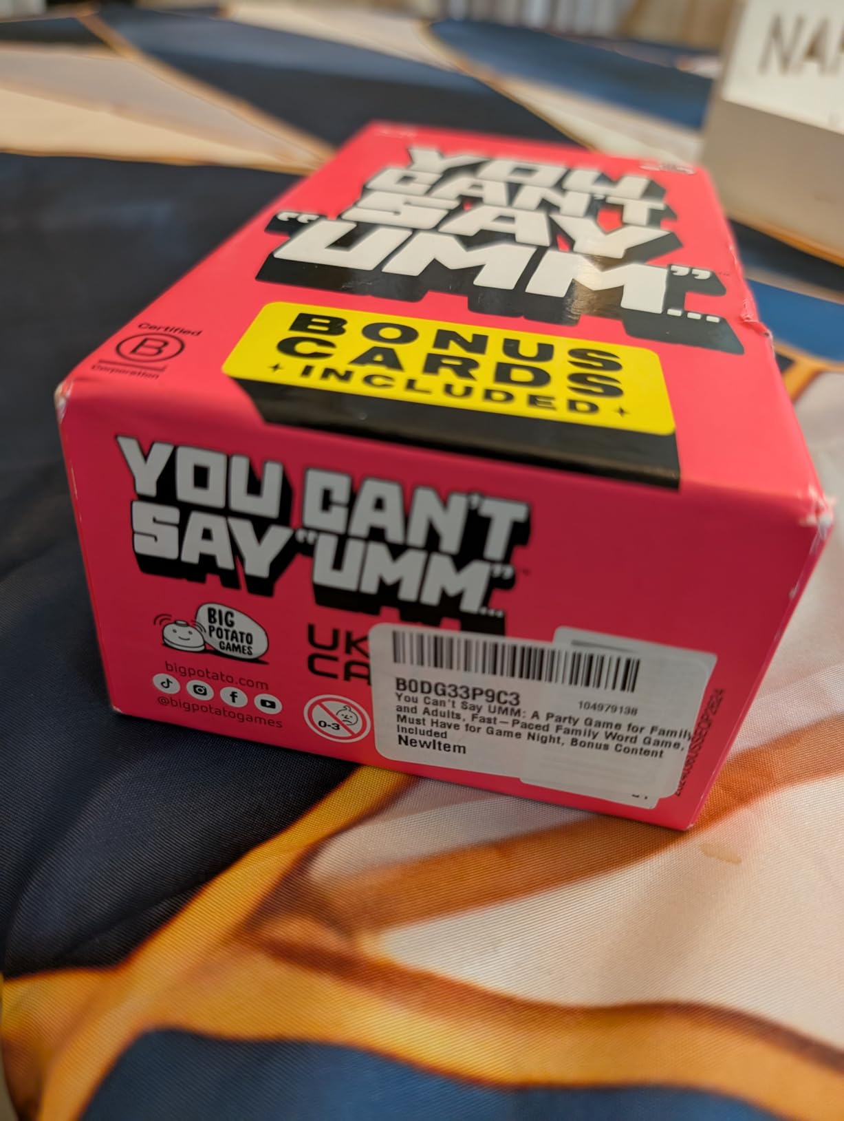 Big Potato You Can't Say UMM: A Party Game for Family and Adults, Fast-Paced Family Word Game, Must Have for Game Night, Bonus Content Included - Customer Photo 1