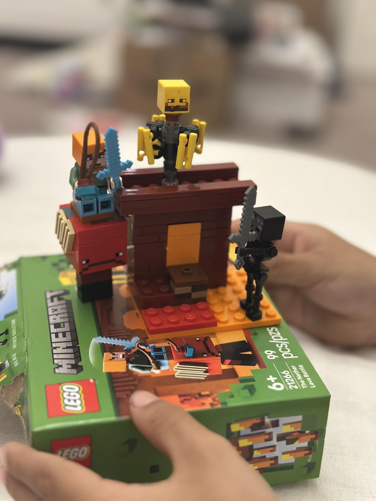 LEGO Minecraft The Nether Lava Battle Toy and Playset - Building Minecraft Toy for Kids, Ages 6+ - Alex, Wither Skeleton, Blaze and Strider Figures for Pretend Play - Gift Idea for Birthdays - 21266 - Customer Photo 1