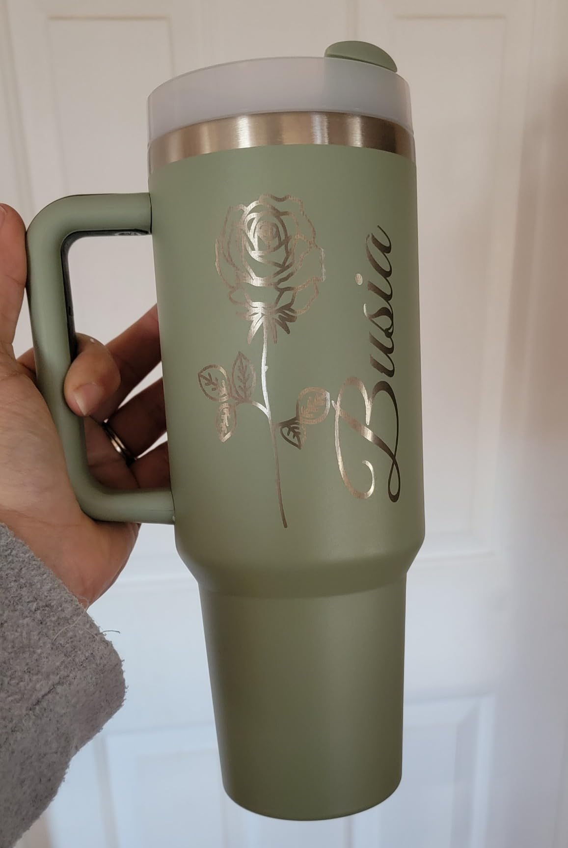Personalized 40 Oz Zodiac Sign Horoscope Tumbler With Engraved Name, Christmas Custom Tumblers Personalized Astrological Signs, Birthday Gift Cup For Women And Men With Handle And Straw Customer Review Personalized 40 Oz Zodiac Sign Horoscope Tumbler With Engraved Name, Christmas Custom Tumblers Personalized Astrological Signs, Birthday Gift Cup For Women And Men With Handle And Straw - Customer Photo 2