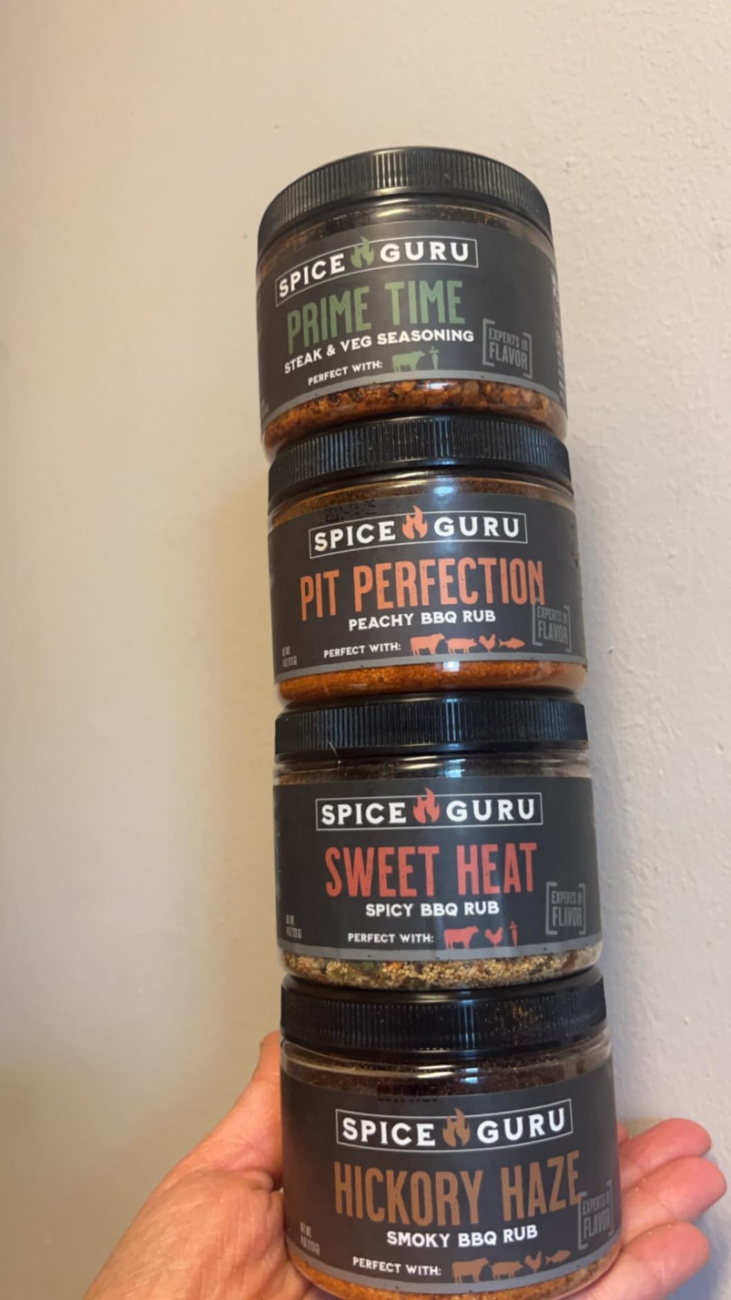 Spice Guru Grill Seasoning Gift Set - 4 Flavor BBQ Seasonings and Rubs - Christmas Gifts for Men Who Cook - BBQ Rub Gift Set - Christmas Grilling Gifts for Men - Gifts for Dad - Gifts for Him - Customer Photo 1