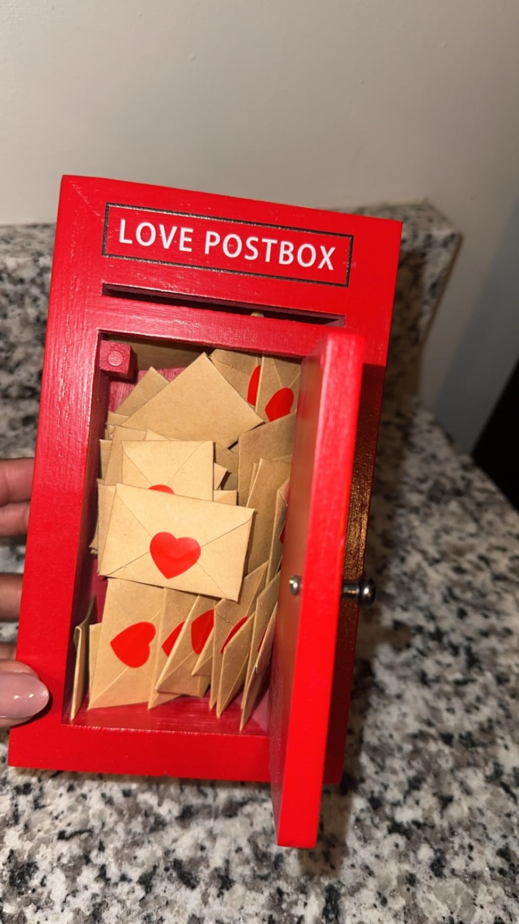 Romantic Love Postbox with 50 Mini Love Notes and Envelopes for Him, Cute Couple Gifts for Boyfriend, LoveLetter, Long Distance Relationship Gifts - Customer Photo 2