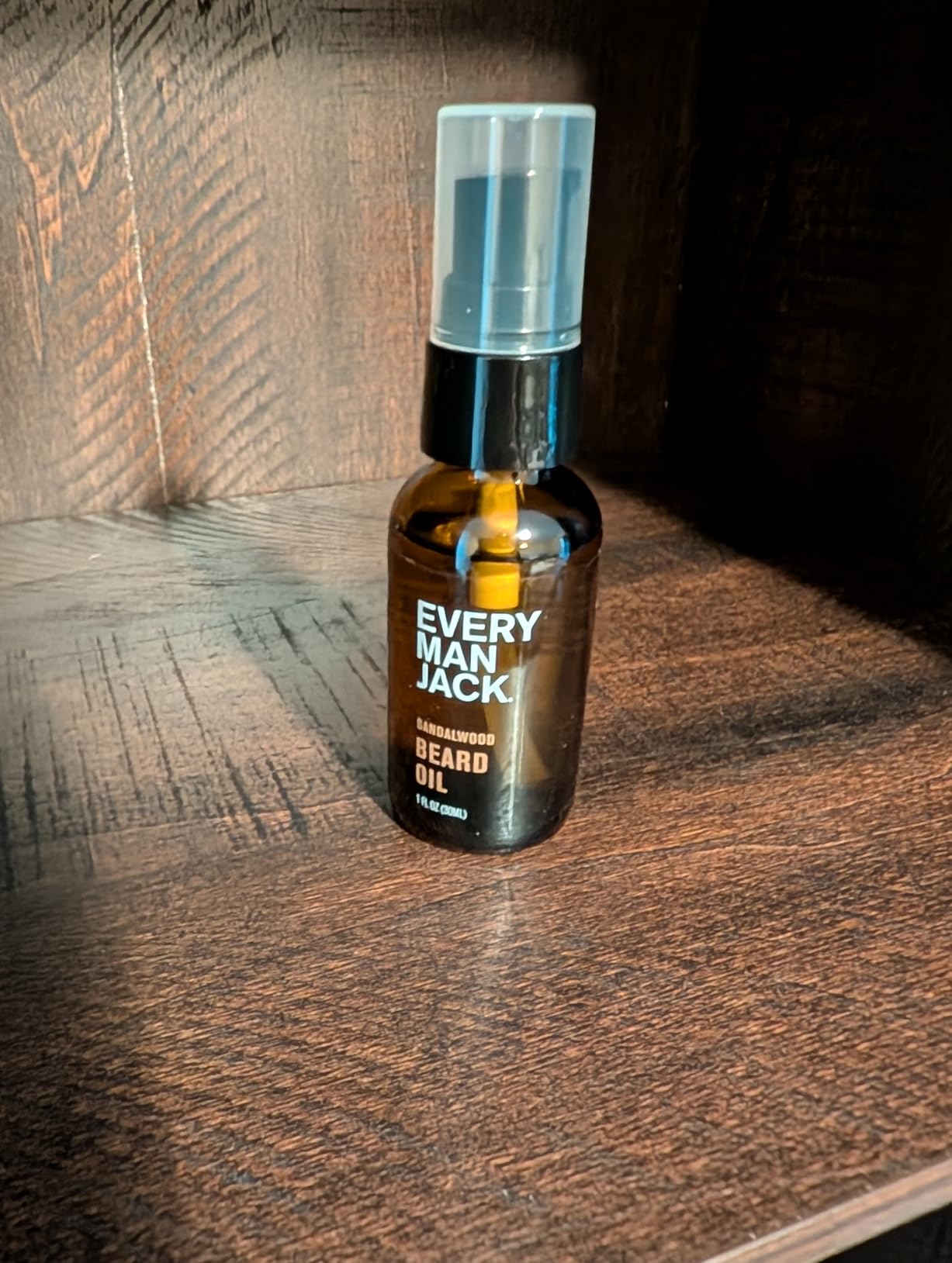 Every Man Jack Beard Oil Gift Set for Men - Full Size 3-pack - Sandalwood, Vanilla + Cedar & Aged Bourbon Scents - Softens Beard + Adds Shine - Naturally Derived w/Shea Butter - 1 fl oz (3 Pack) Customer Review Every Man Jack Beard Oil Gift Set for Men - Full Size 3-pack - Sandalwood, Vanilla + Cedar & Aged Bourbon Scents - Softens Beard + Adds Shine - Naturally Derived w/Shea Butter - 1 fl oz (3 Pack) - Customer Photo 1