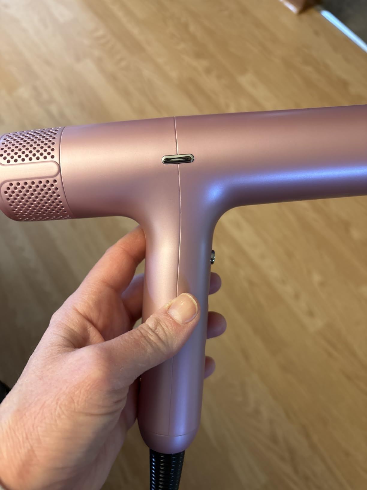 IG INGLAM Hair Dryer with Diffuser for Women, 1300W Ionic Blow Dryer with LCD Display, 3 Temps & 3 Speeds High-Speed Travel Hair Dryer with One Button Cool Air, Slim&Lightweight, Store Bag, Rose Pink Customer Review IG INGLAM Hair Dryer with Diffuser for Women, 1300W Ionic Blow Dryer with LCD Display, 3 Temps & 3 Speeds High-Speed Travel Hair Dryer with One Button Cool Air, Slim&Lightweight, Store Bag, Rose Pink - Customer Photo 2