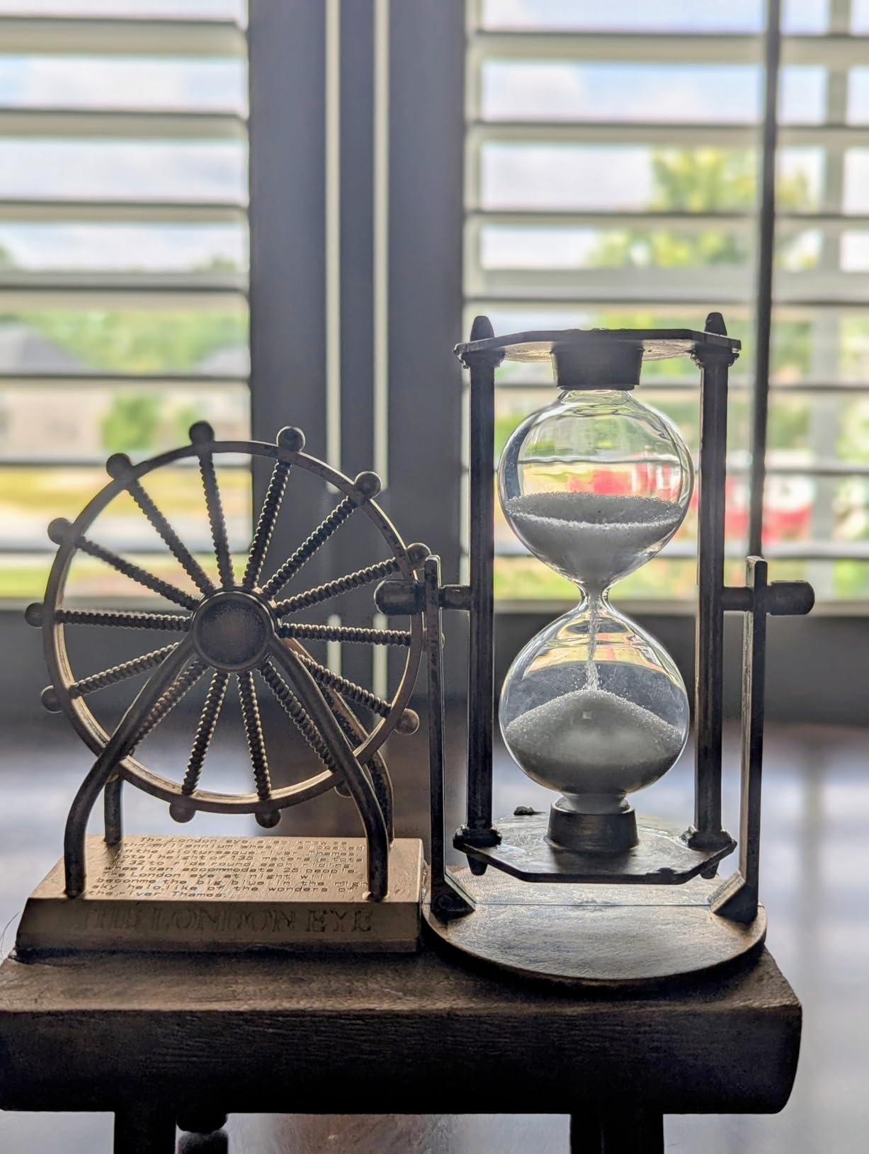 Vintage Steampunk Ferris Wheel Sand Timer - Handcrafted Wooden Desk Decor, ASMR Sensory Toy, Eco-Friendly Gift with Premium Packaging (7.8x5.7x2.5in) Customer Review Vintage Steampunk Ferris Wheel Sand Timer - Handcrafted Wooden Desk Decor, ASMR Sensory Toy, Eco-Friendly Gift with Premium Packaging (7.8x5.7x2.5in) - Customer Photo 1