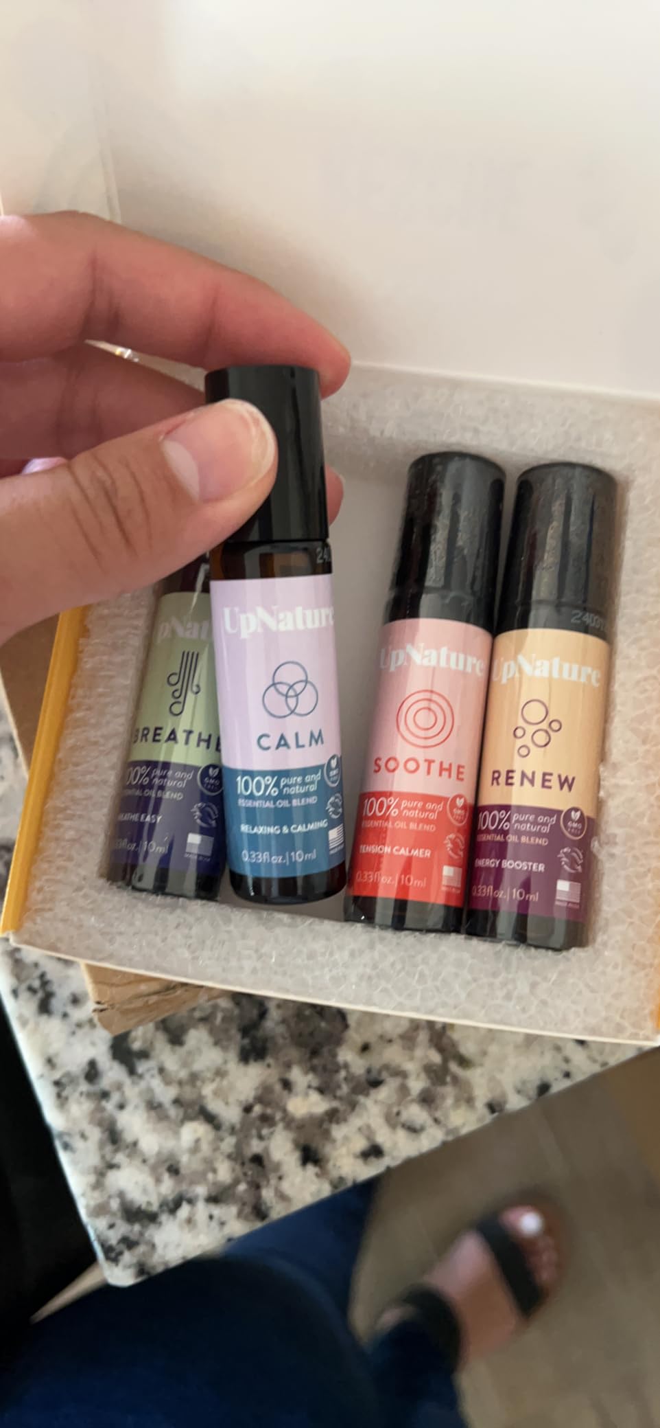 UpNature Self Care Stocking Stuffers for Women Essential Oils Roll On Set - Breathe, Beauty & Calm Oil Roller for Aromatherapy and Relaxation Stress Relief Gifts for Women Customer Review UpNature Self Care Stocking Stuffers for Women Essential Oils Roll On Set - Breathe, Beauty & Calm Oil Roller for Aromatherapy and Relaxation Stress Relief Gifts for Women - Customer Photo 1