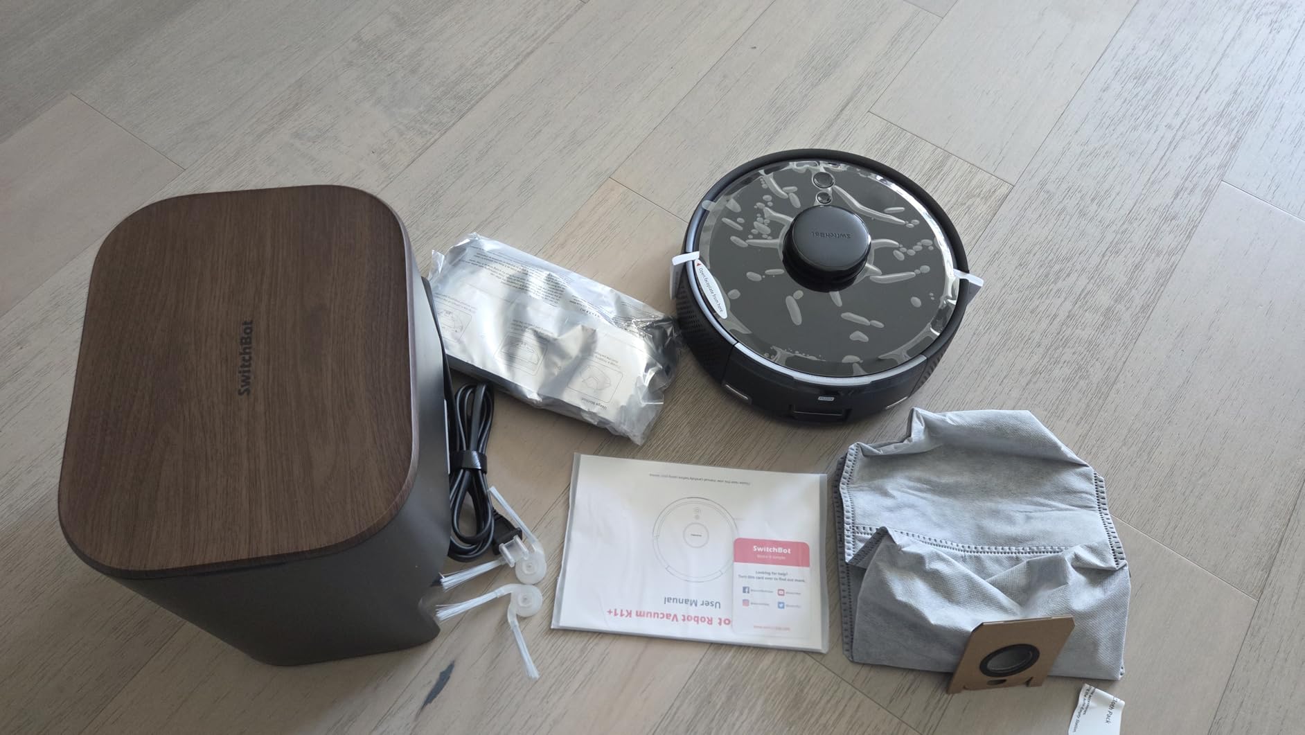SwitchBot Robot Vacuum and Mop K11+ with Matter, 6000Pa Powerful Suction, 90 Days Hands-Free, Self Emptying, LDS Smart Navigation Mapping, 3.6-Inch Slim Design, Work with Apple Home, Alexa, GoogleHome - Customer Photo 001