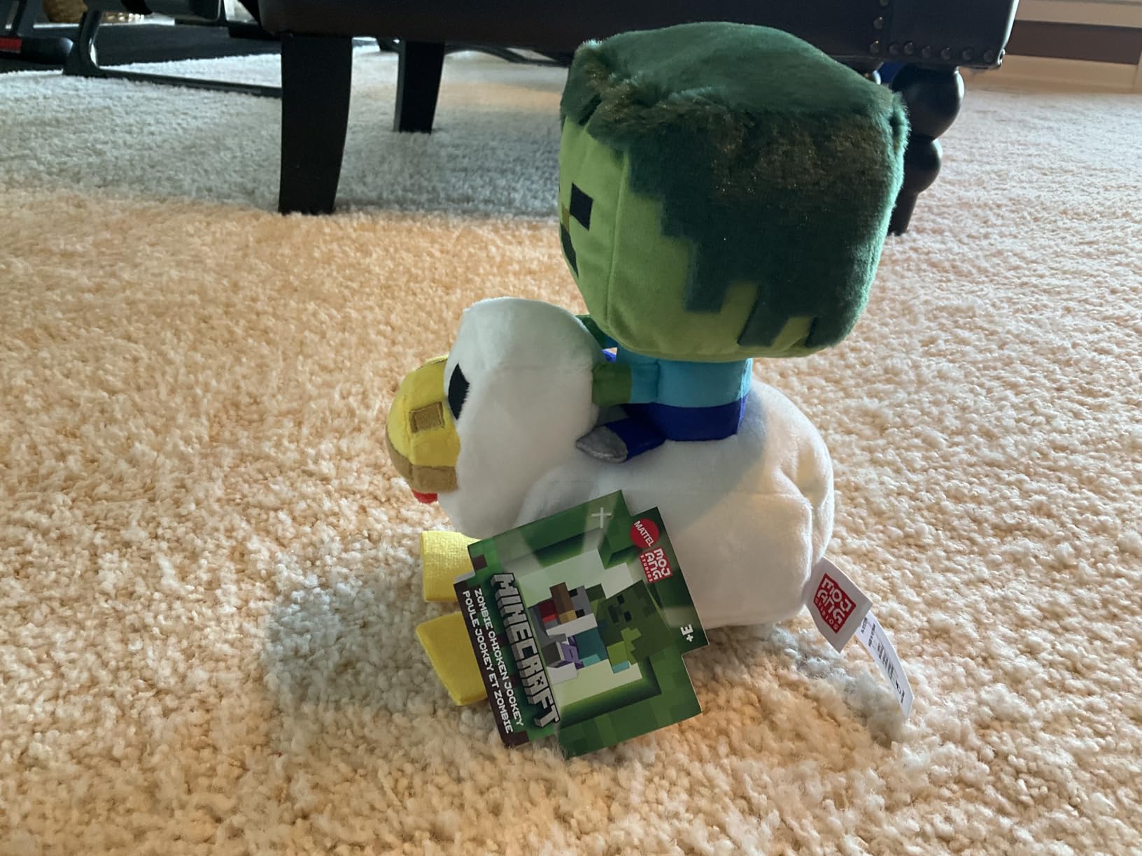 Mattel Minecraft Plush Zombie Chicken Jockey Toy, Collectible Stuffed Animal, 8-inch Soft Doll Inspired by Video Game Character - Customer Photo 2