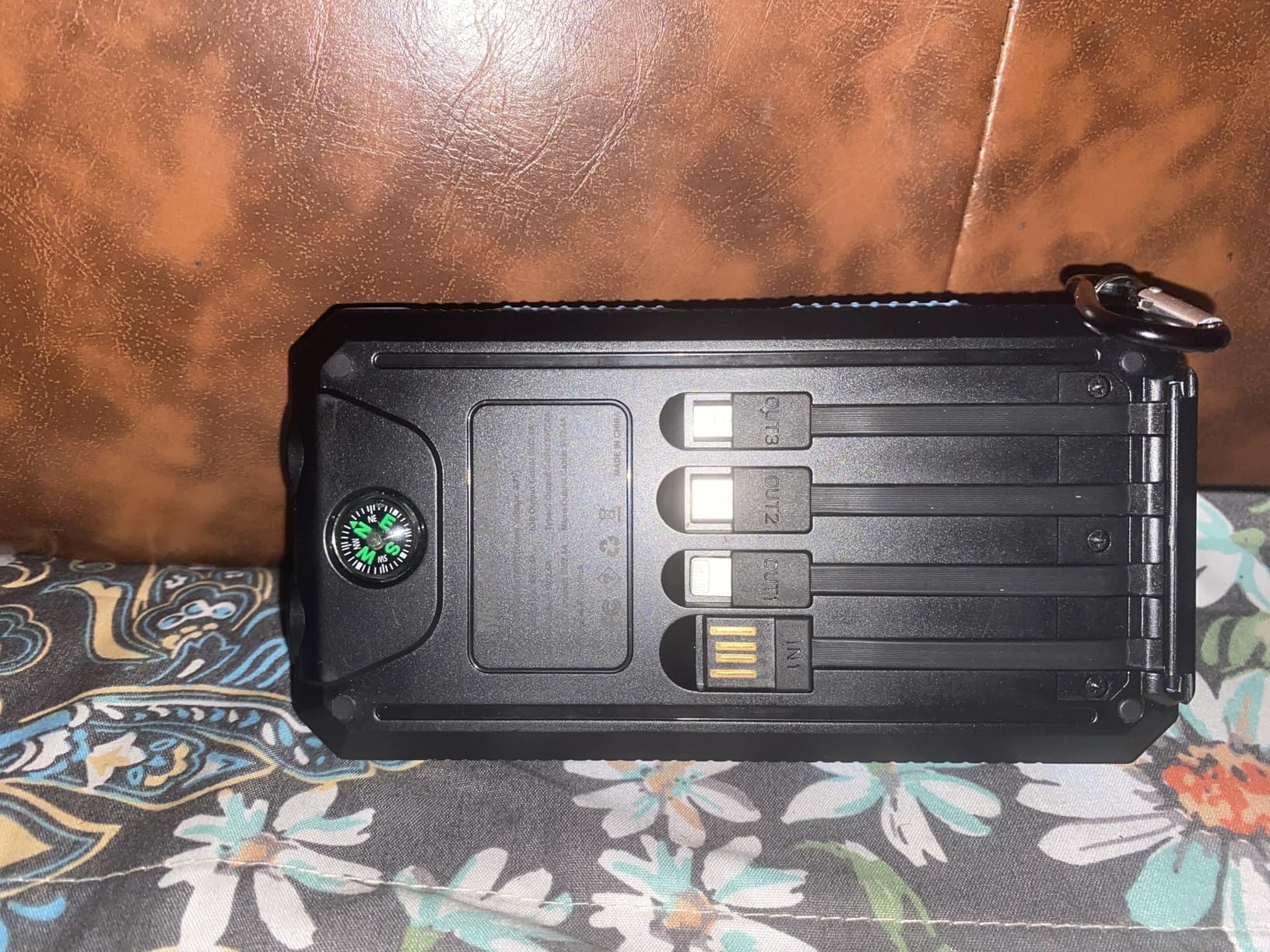 YELOMIN Solar Charger, 20000mAh Portable Type-C Solar Power Bank with 4 Cables, Waterproof Battery Pack, Outdoor External Backup Power Charger Six Outputs/LED Flashlights, Perfect for Camping Travel - Customer Photo 3