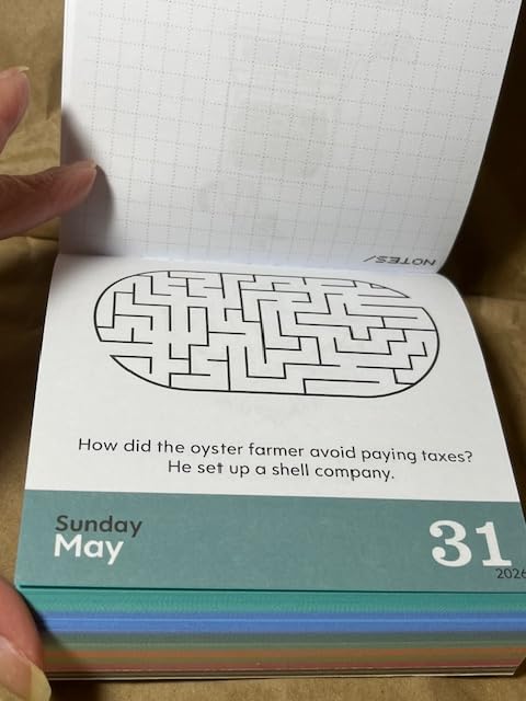 Dad Joke Desk Calendar 2026 - Unique Fun Gift For Dad 365 Daily Dad Jokes, White Elephant Gifts, Gifts for Men, Stocking Stuffers, Desk or Wall Calendar - Customer Photo 1