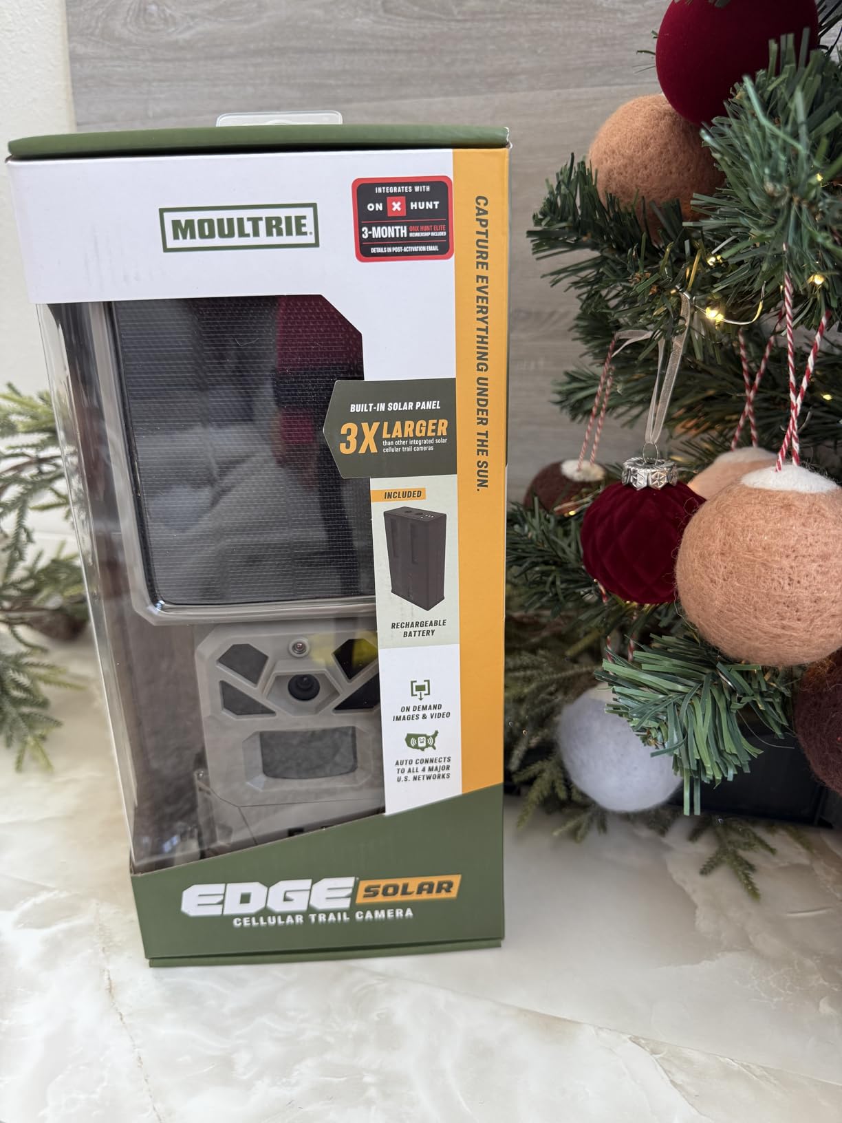 Moultrie Edge Solar Cellular Trail Camera - Integrated Solar Panel with Battery - 40MP - 1080p Video - Low-Glow Flash - Multi-Carrier Auto-Connect - Built-in Memory - 0.4s Trigger Speed Customer Review Moultrie Edge Solar Cellular Trail Camera - Integrated Solar Panel with Battery - 40MP - 1080p Video - Low-Glow Flash - Multi-Carrier Auto-Connect - Built-in Memory - 0.4s Trigger Speed - Customer Photo 2