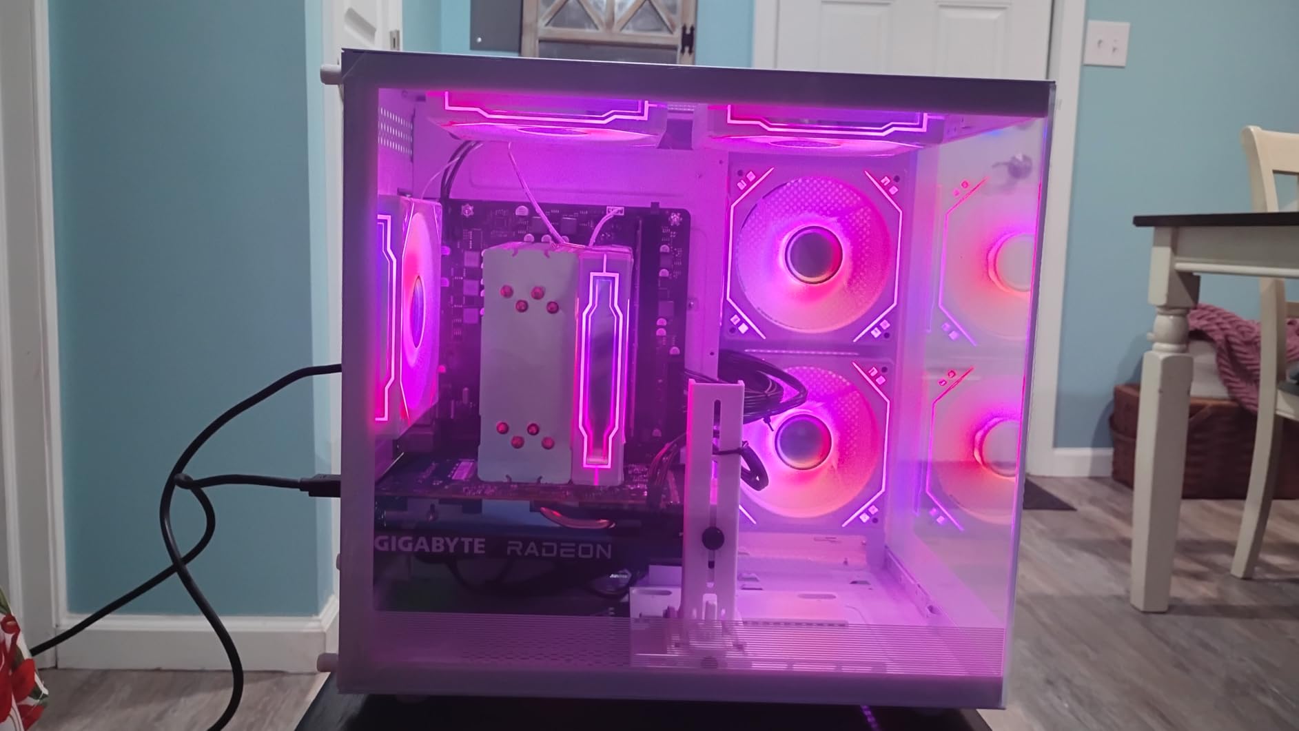Desktop Computers,32G RAM,1TB NVMe SSD,Core i5-12400F,RTX 3050 6G,Prebuilt Gaming PC,Tower Computer Gamer,Work,VR,4K,Home and Business WiFi 6 - Customer Photo 001