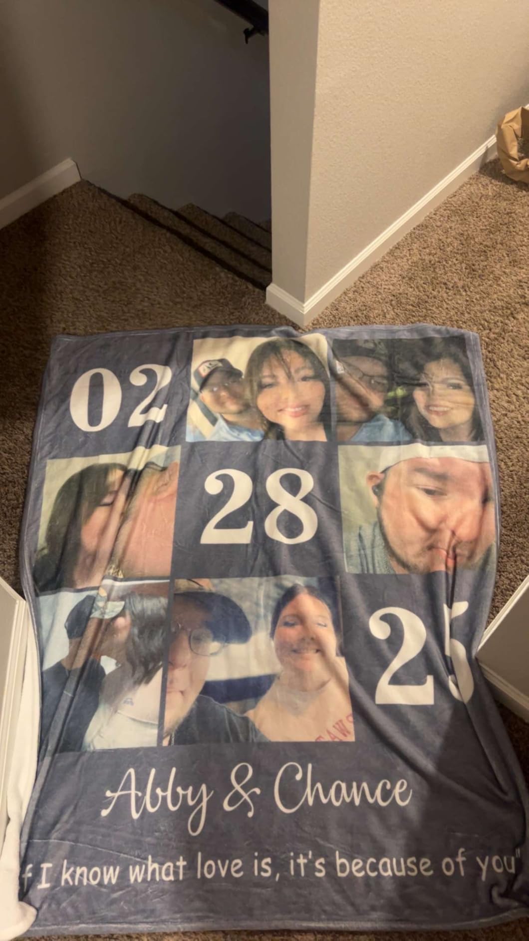 Yofair Ships Next Day, Custom Blanket with Picture Anniversary Wedding Gifts for Women Men Personalized Photo Blankets I Love You Couple Gift for Boyfriend Girlfriend Wife Husband Customer Review Yofair Ships Next Day, Custom Blanket with Picture Anniversary Wedding Gifts for Women Men Personalized Photo Blankets I Love You Couple Gift for Boyfriend Girlfriend Wife Husband - Customer Photo 1