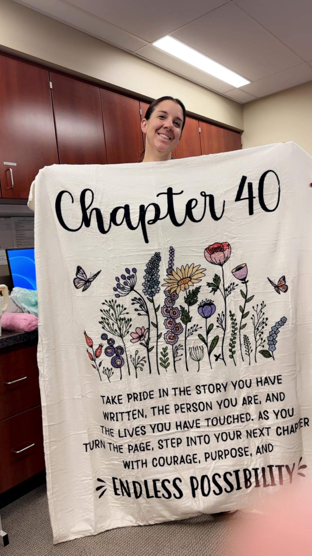 Afterprints 60th Birthday Gifts for Women, Chapter 60 Birthday Blanket, 60 Year Old Bday Gift for Woman, Friend, Sister, Mom, 1965, 60th Birthday Decorations, Turning 60 Throw Blankets 50'' x 60'' - Customer Photo 1