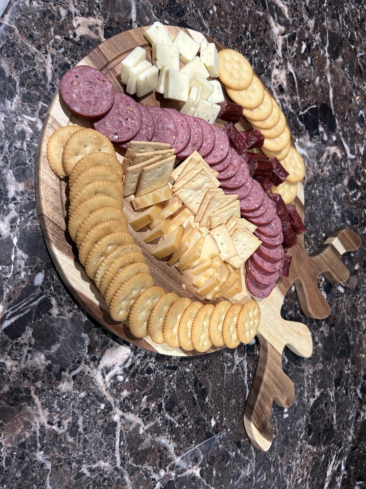 Turkey Charcuterie Board – Acacia Wood Turkey Shaped Cutting Board (15x13in) Thanksgiving Serving Tray, Fall Cheese Board, Autumn Platter Customer Review Turkey Charcuterie Board – Acacia Wood Turkey Shaped Cutting Board (15x13in) Thanksgiving Serving Tray, Fall Cheese Board, Autumn Platter - Customer Photo 2
