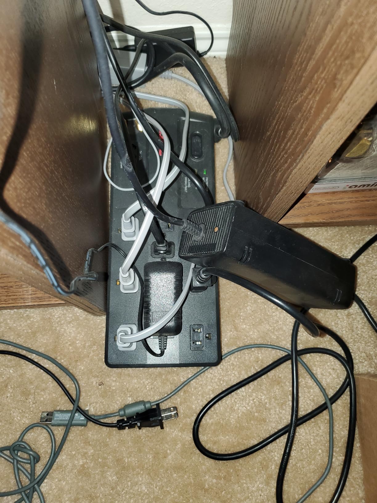 APC Surge Protector with Telephone, DSL and Coaxial Protection, P8VT3, 2770 Joules, 8 Outlet Surge Protector Power Strip Gray Customer Review APC Surge Protector with Telephone, DSL and Coaxial Protection, P8VT3, 2770 Joules, 8 Outlet Surge Protector Power Strip Gray - Customer Photo 2