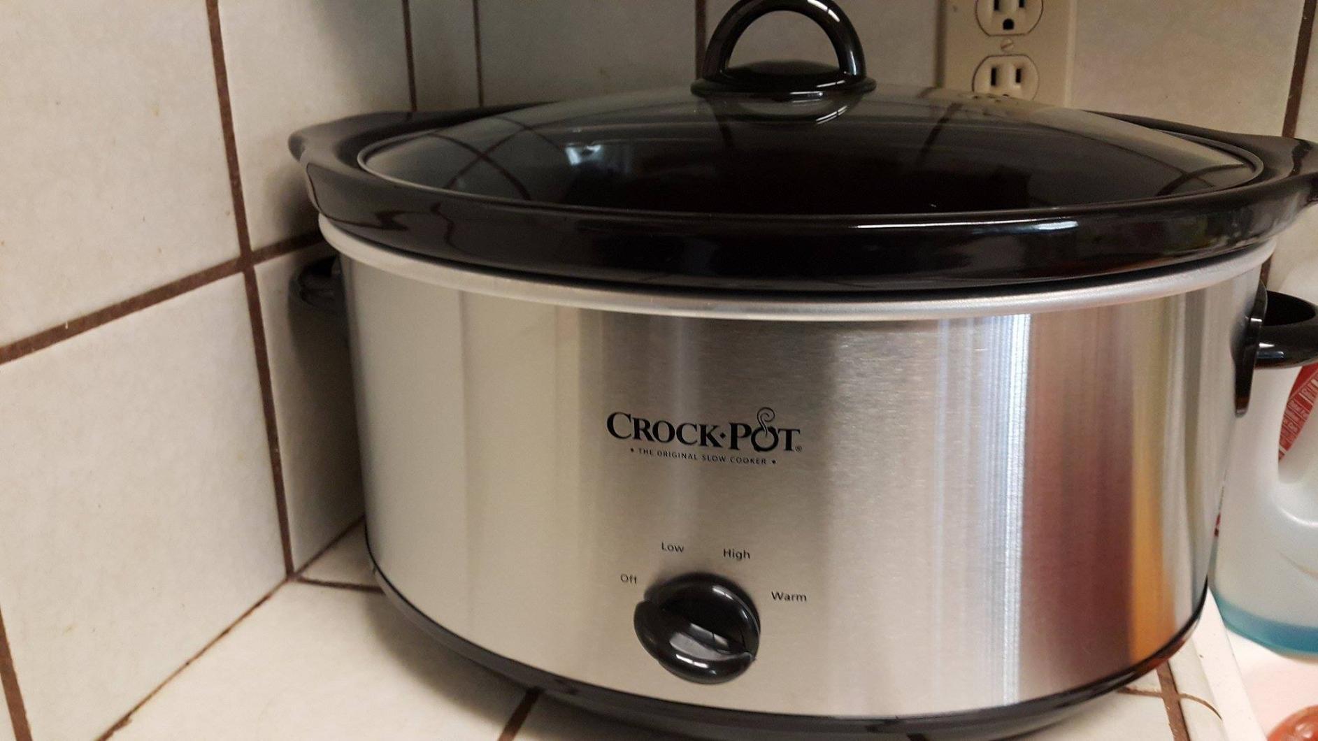 Crock-Pot 7 Quart Oval Manual Slow Cooker, Stainless Steel (SCV700-S-BR), Versatile Cookware for Large Families or Entertaining - Customer Photo 2