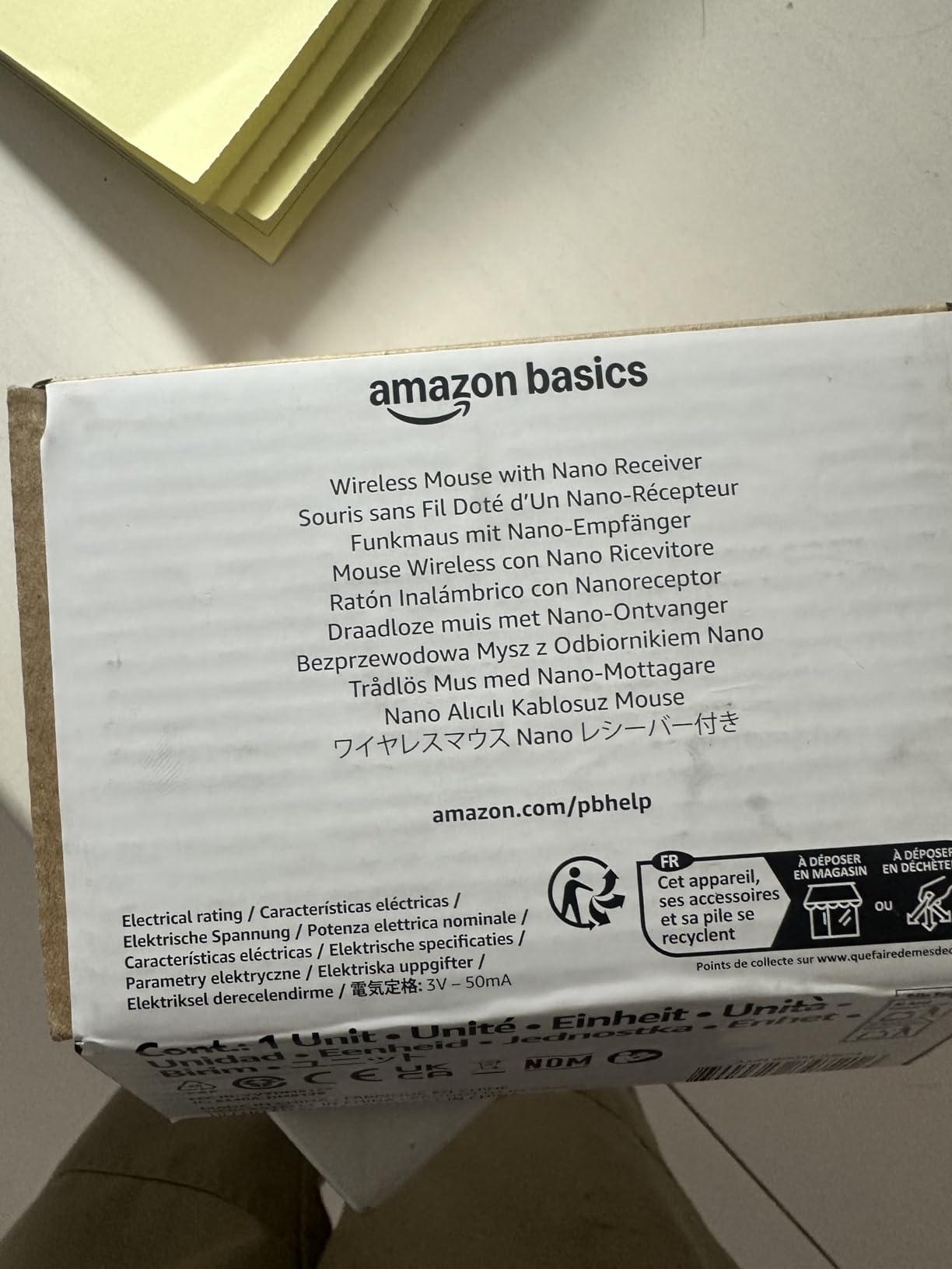 Amazon Basics 2.4 Ghz Wireless Optical Computer Mouse with USB Nano Receiver, Black - Customer Photo 1