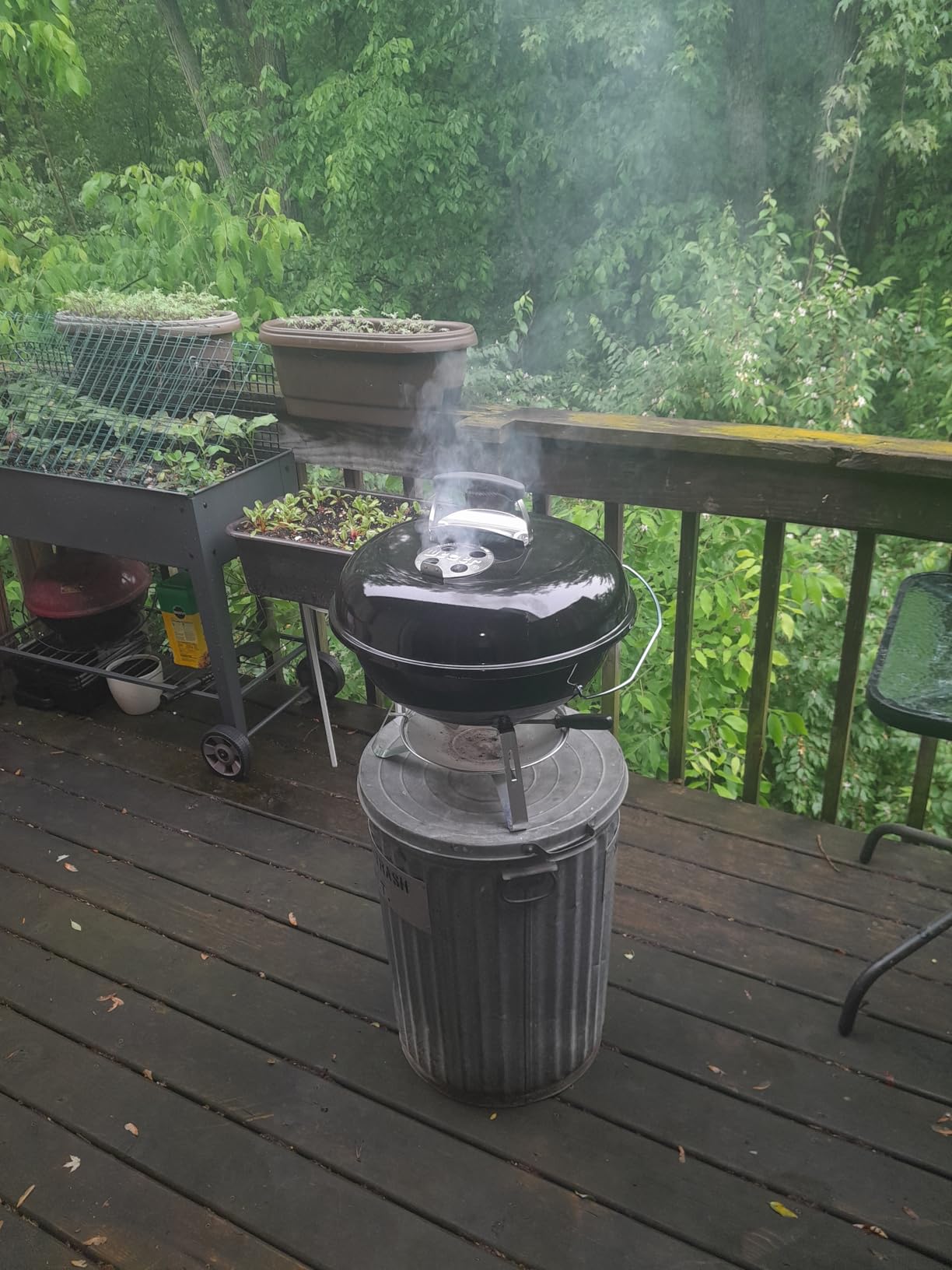 Weber Jumbo Joe Charcoal Grill, 18-Inch, Black - Lightweight Portable Kettle BBQ Grill with Tuck-N-Carry Lid Lock for Camping, Tailgating & Outdoor Cooking - Customer Photo 4