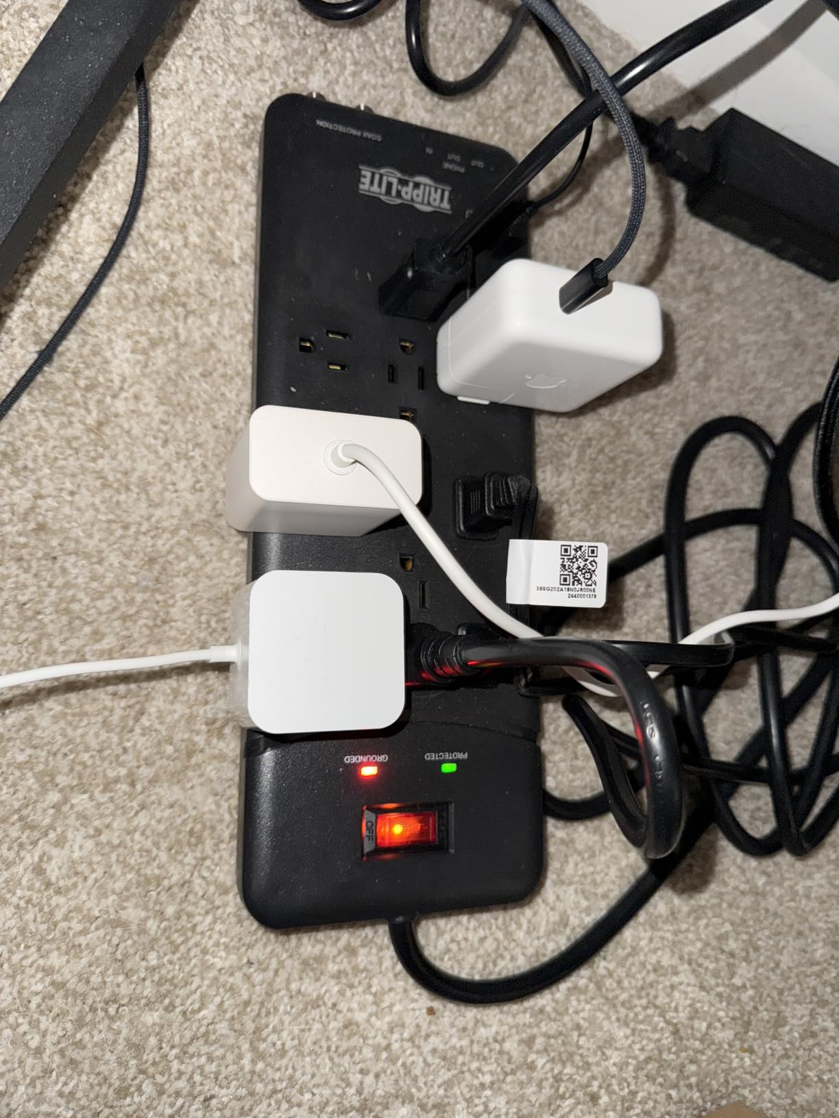 Eaton Tripp Lite TLP1208SAT Home Theater Surge Protector Power Strip, 12 Outlets, Flat Plug 8ft Extension Cord, 2880 Joules Coax, RJ11 and RJ45 Port for Phone, TV, WiFi Router, & Ethernet Protection Customer Review Eaton Tripp Lite TLP1208SAT Home Theater Surge Protector Power Strip, 12 Outlets, Flat Plug 8ft Extension Cord, 2880 Joules Coax, RJ11 and RJ45 Port for Phone, TV, WiFi Router, & Ethernet Protection - Customer Photo 1