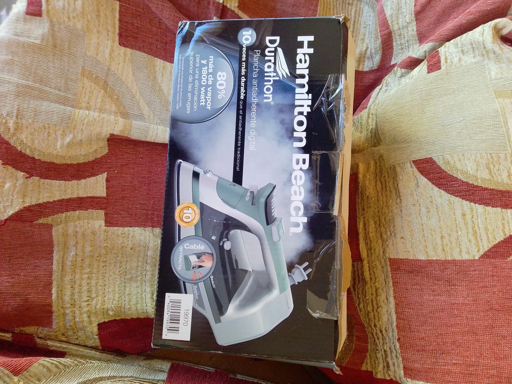 Hamilton Beach Steam Iron & Vertical Steamer for Clothes with Scratch-Resistant Durathon Soleplate, 8' Retractable Cord, 3-Way Auto Shutoff, Anti-Drip, 1500 Watts, Blue Customer Review Hamilton Beach Steam Iron & Vertical Steamer for Clothes with Scratch-Resistant Durathon Soleplate, 8' Retractable Cord, 3-Way Auto Shutoff, Anti-Drip, 1500 Watts, Blue - Customer Photo 5