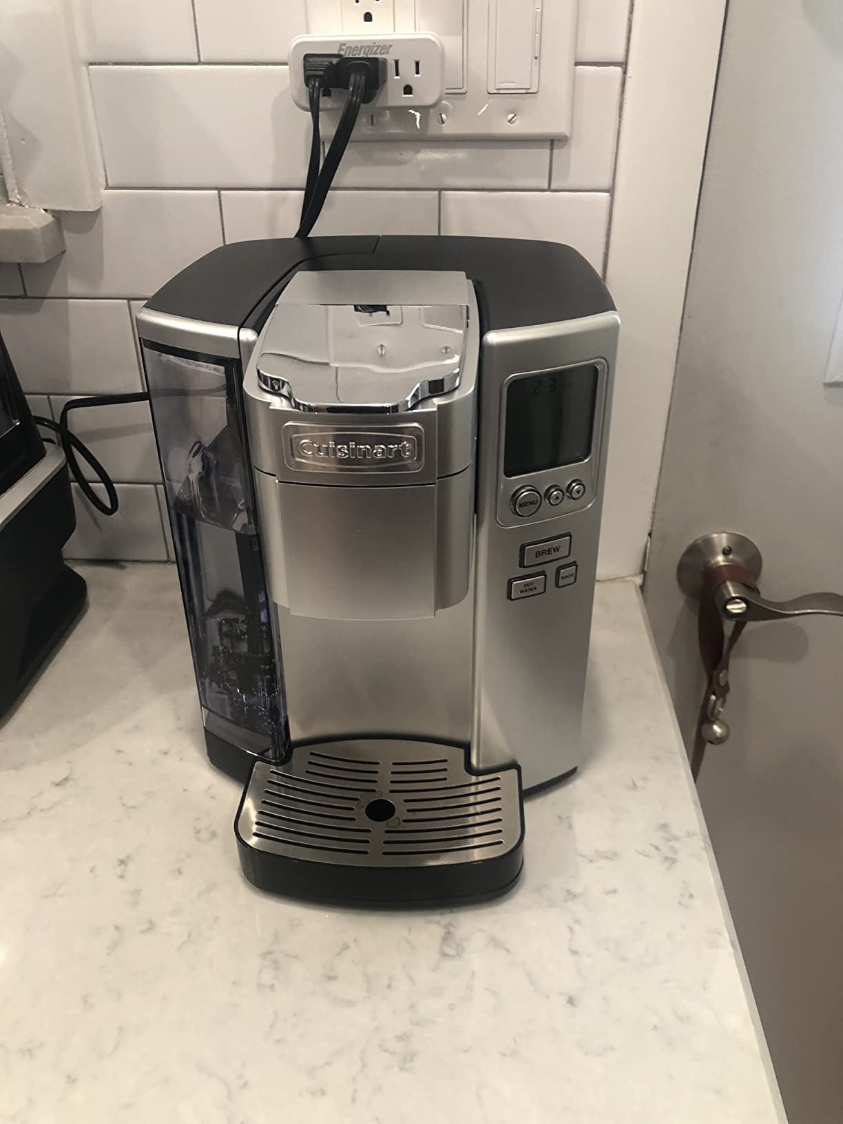 Cuisinart Coffee Maker, Single Serve 72-Ounce Reservoir Pod Coffee Machine, Programmable Brewing & Hot Water Dispenser, 3 Cup-Size Settings, Stainless Steel, SS-10P1, Silver - Customer Photo 2