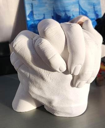Luna Bean Hand Casting Kit – The Original Hand Mold Kit for Couples – Valentines Day Gifts for Her and Him - Anniversary Engagement Gifts for Women Men Mom Wife Boyfriend Girlfriend Wedding Bridal - Customer Photo 1