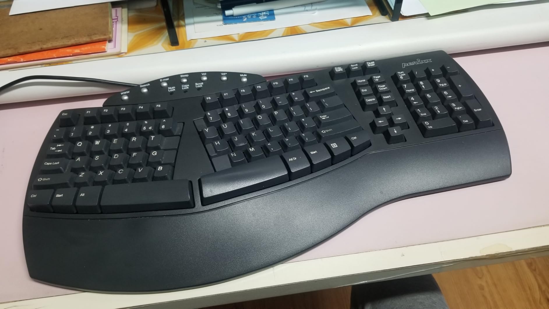 Perixx PERIBOARD-512B Wired Ergonomic Keyboard - Split Keyboard, Wrist Rest, Natural Typing - Wired USB Connectivity - US English - Black Customer Review Perixx PERIBOARD-512B Wired Ergonomic Keyboard - Split Keyboard, Wrist Rest, Natural Typing - Wired USB Connectivity - US English - Black - Customer Photo 1