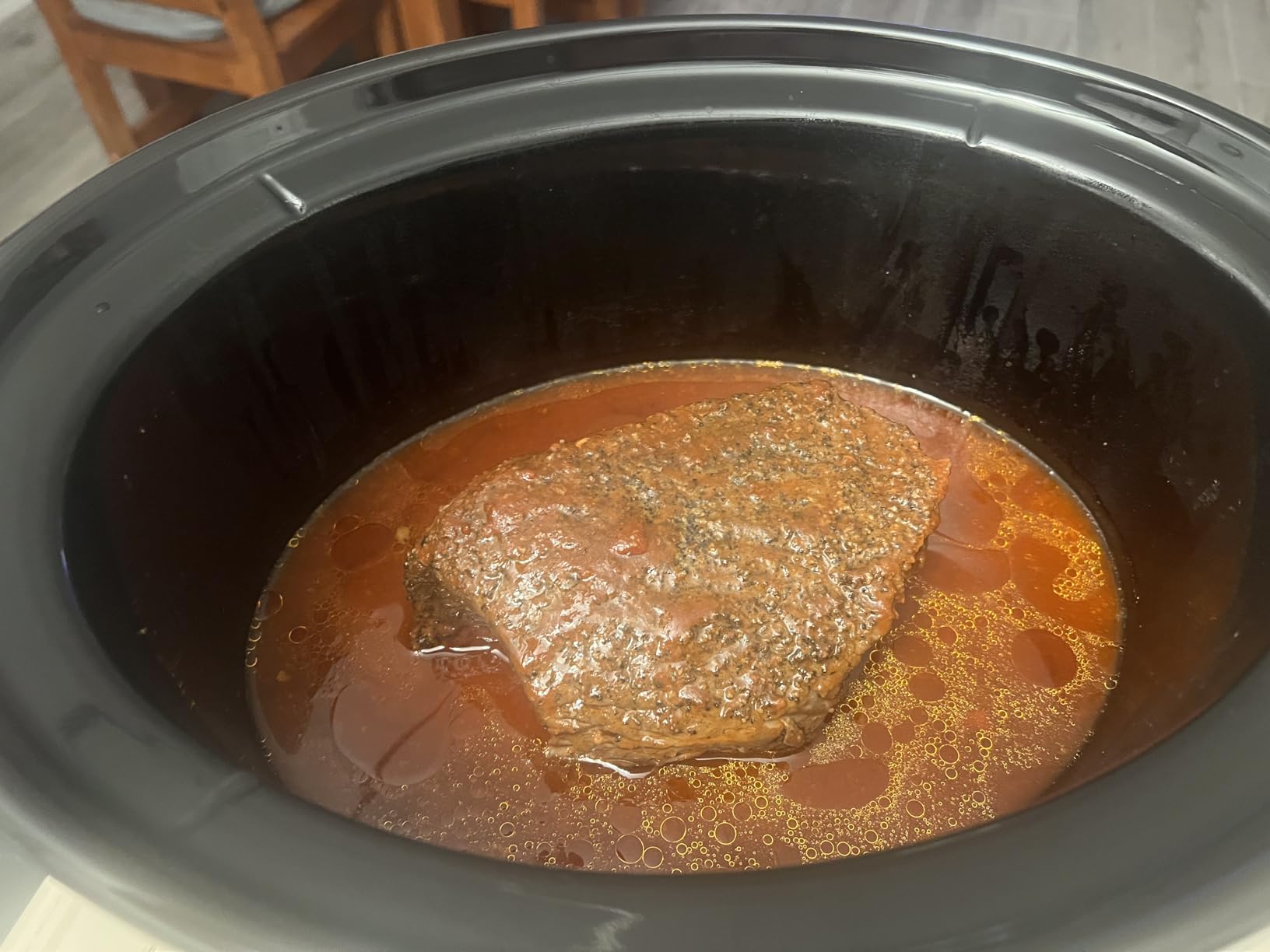 Crock-Pot Large 8-Quart Programmable Slow Cooker with Auto Warm Setting Black Stainless Steel - Customer Photo 1