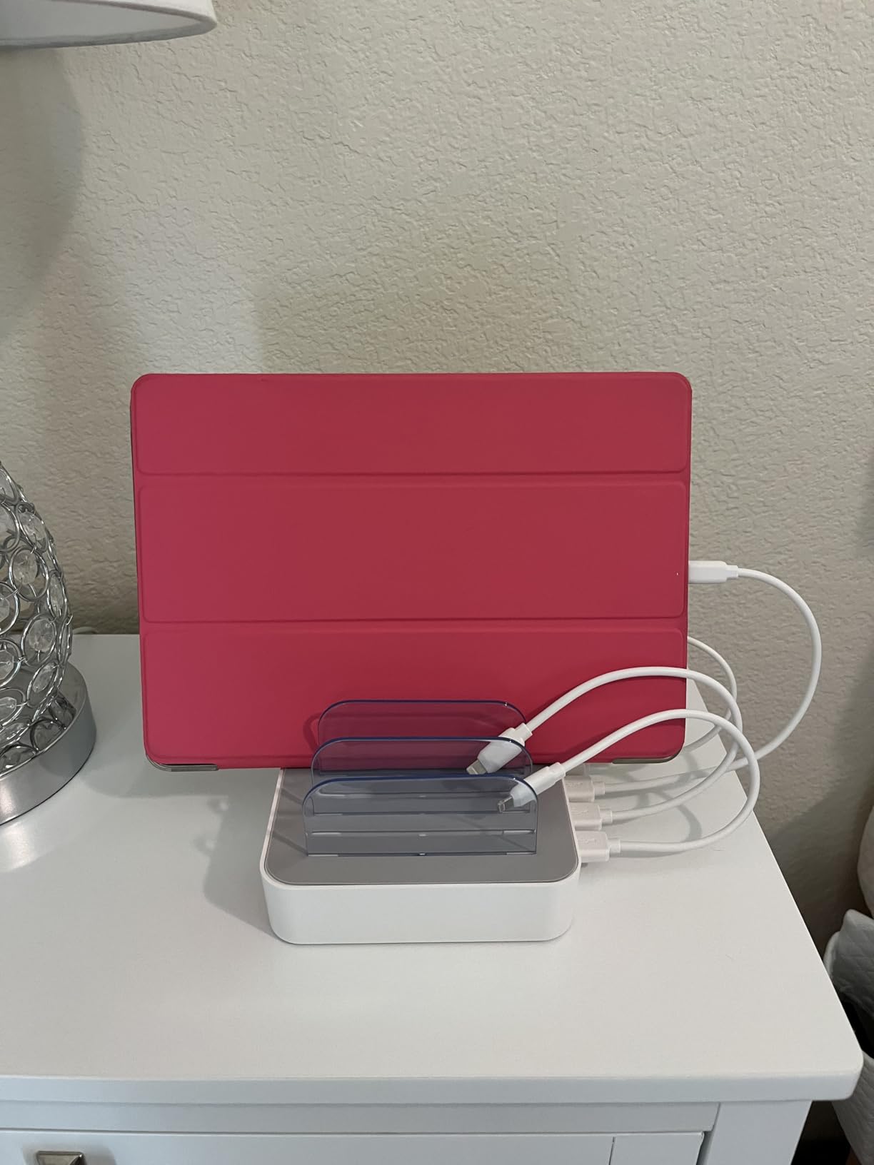 MSTJRY Charging Station for Multiple Devices : 5 Port Multi USB-A Charger Stations Multi-Device Organizer Charging Dock Designed for iPhone iPad Cell Phone Tablets (7 Short Cables Included) Customer Review MSTJRY Charging Station for Multiple Devices : 5 Port Multi USB-A Charger Stations Multi-Device Organizer Charging Dock Designed for iPhone iPad Cell Phone Tablets (7 Short Cables Included) - Customer Photo 4